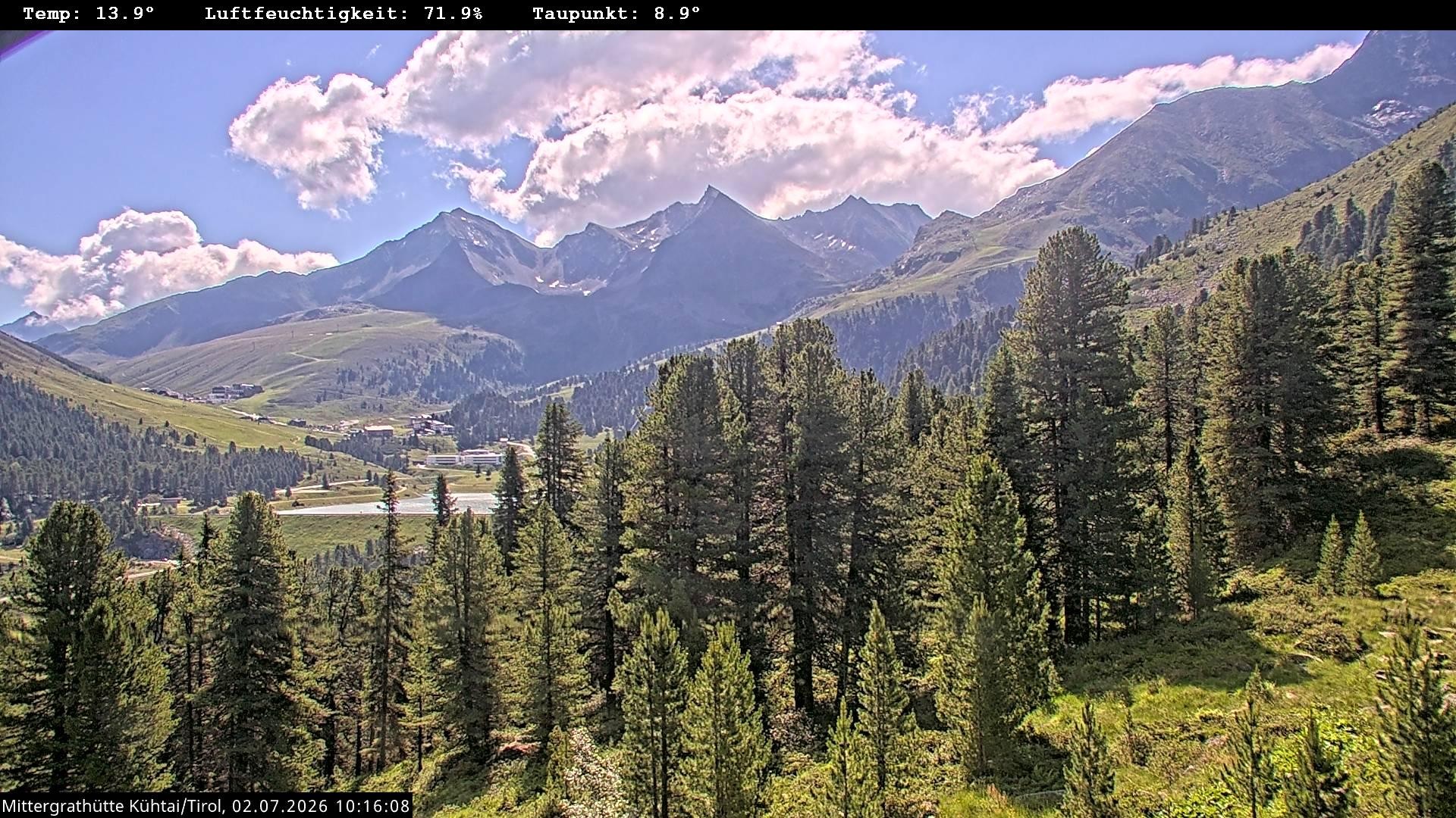 Archived image Webcam Mountain hut "Mittergrathütte", Tyrol