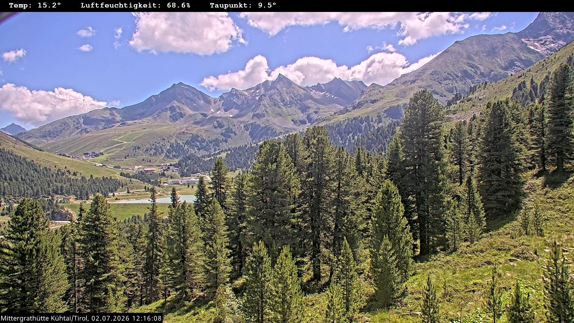 Archived image Webcam Mountain hut "Mittergrathütte", Tyrol