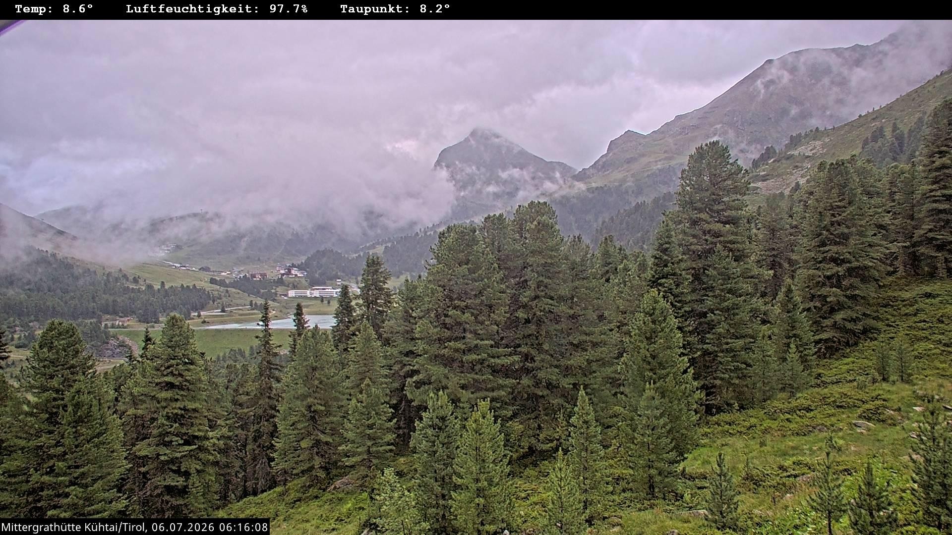 Archiv Foto Webcam Mittergrathütte in Tirol