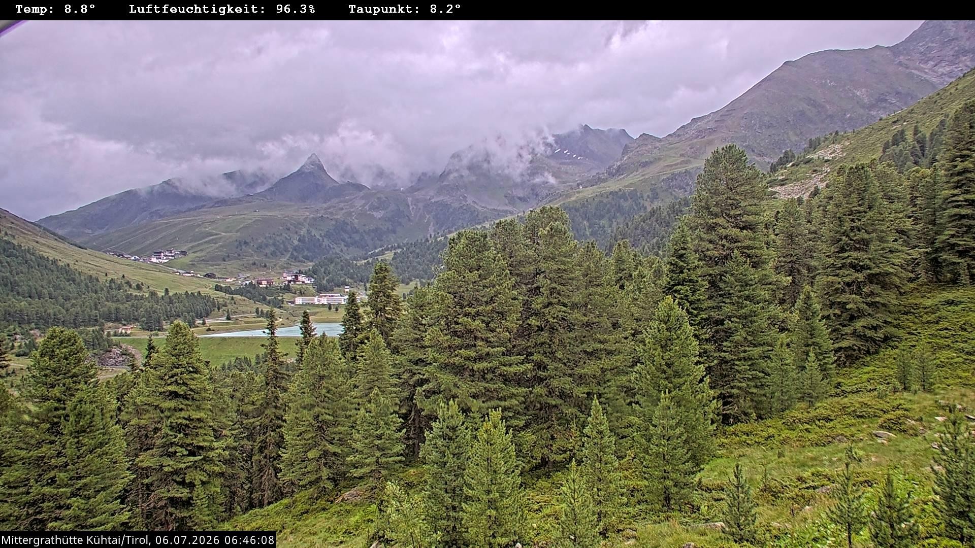 Archiv Foto Webcam Mittergrathütte in Tirol