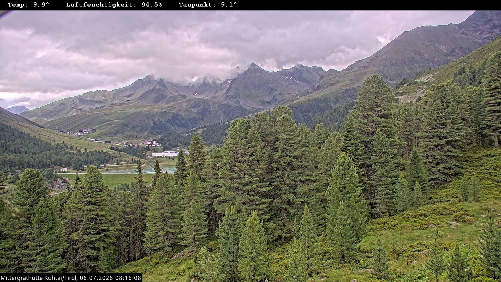 Archiv Foto Webcam Mittergrathütte in Tirol