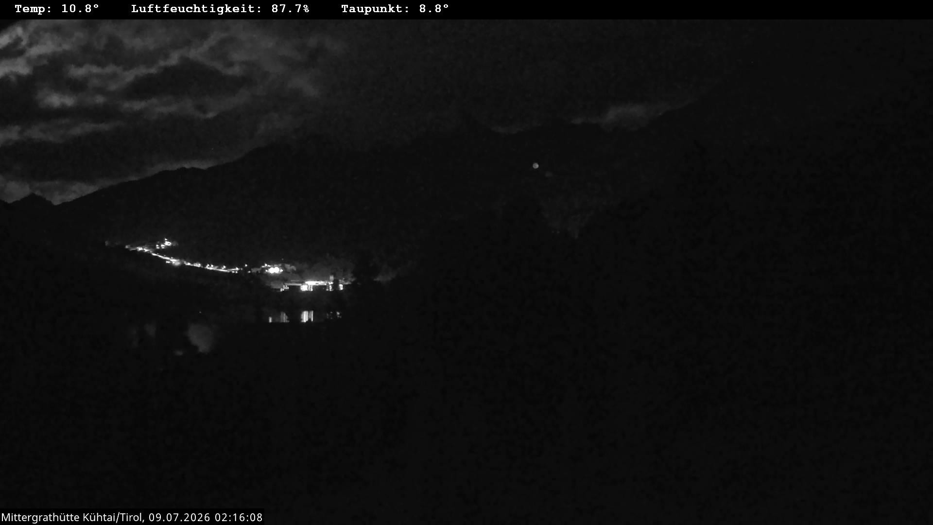 Archiv Foto Webcam Mittergrathütte in Tirol