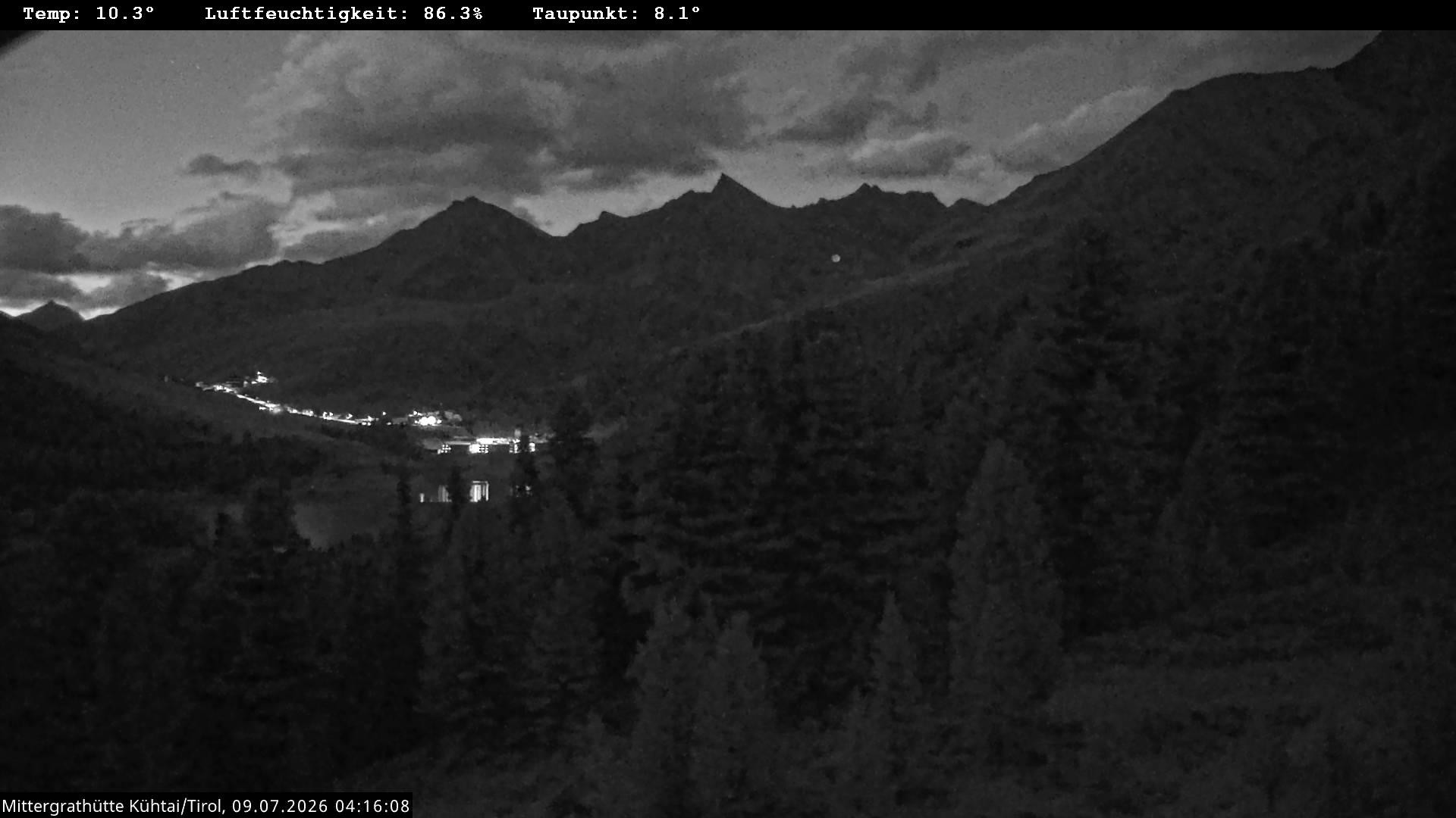 Archiv Foto Webcam Mittergrathütte in Tirol