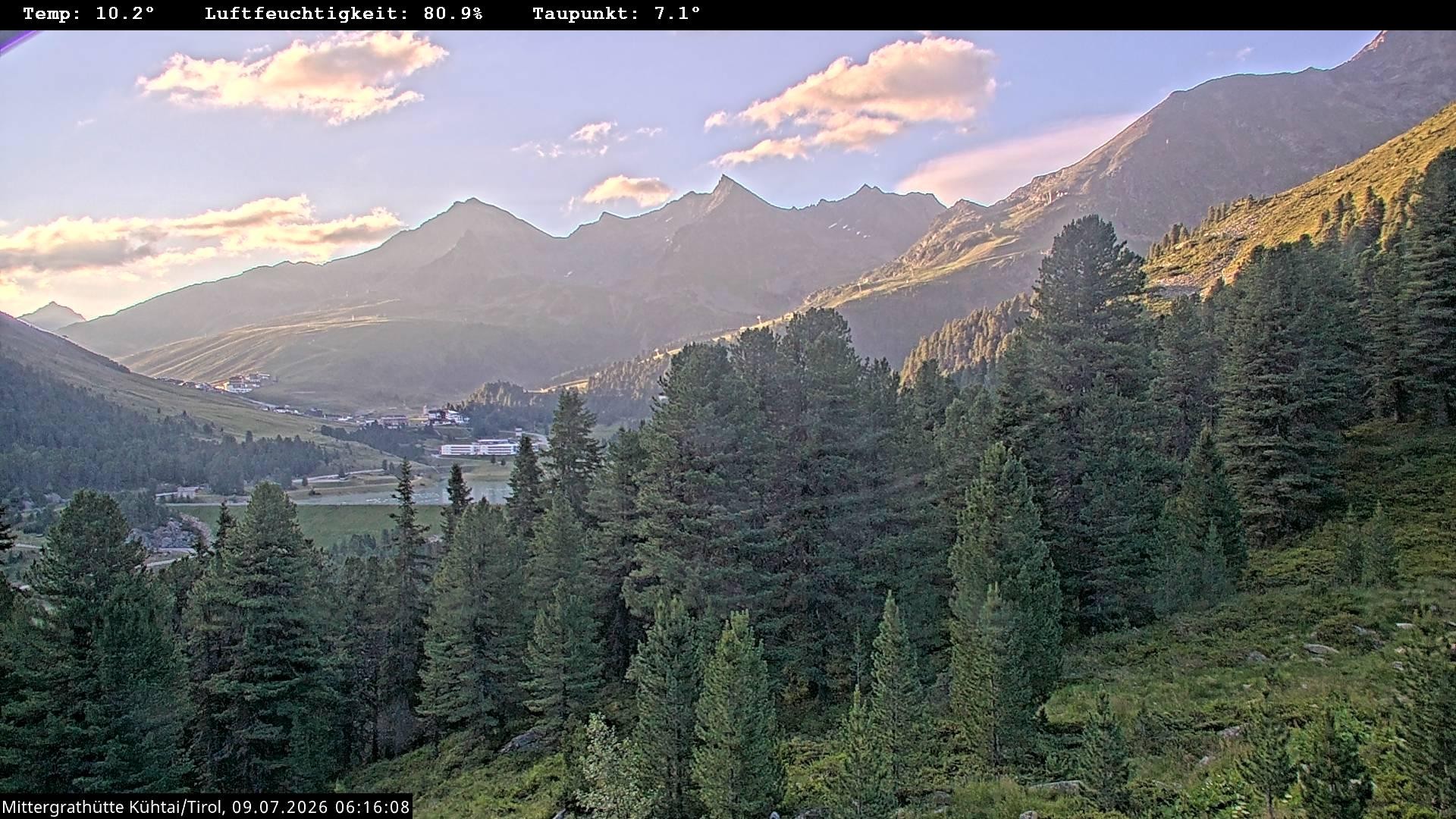 Archiv Foto Webcam Mittergrathütte in Tirol