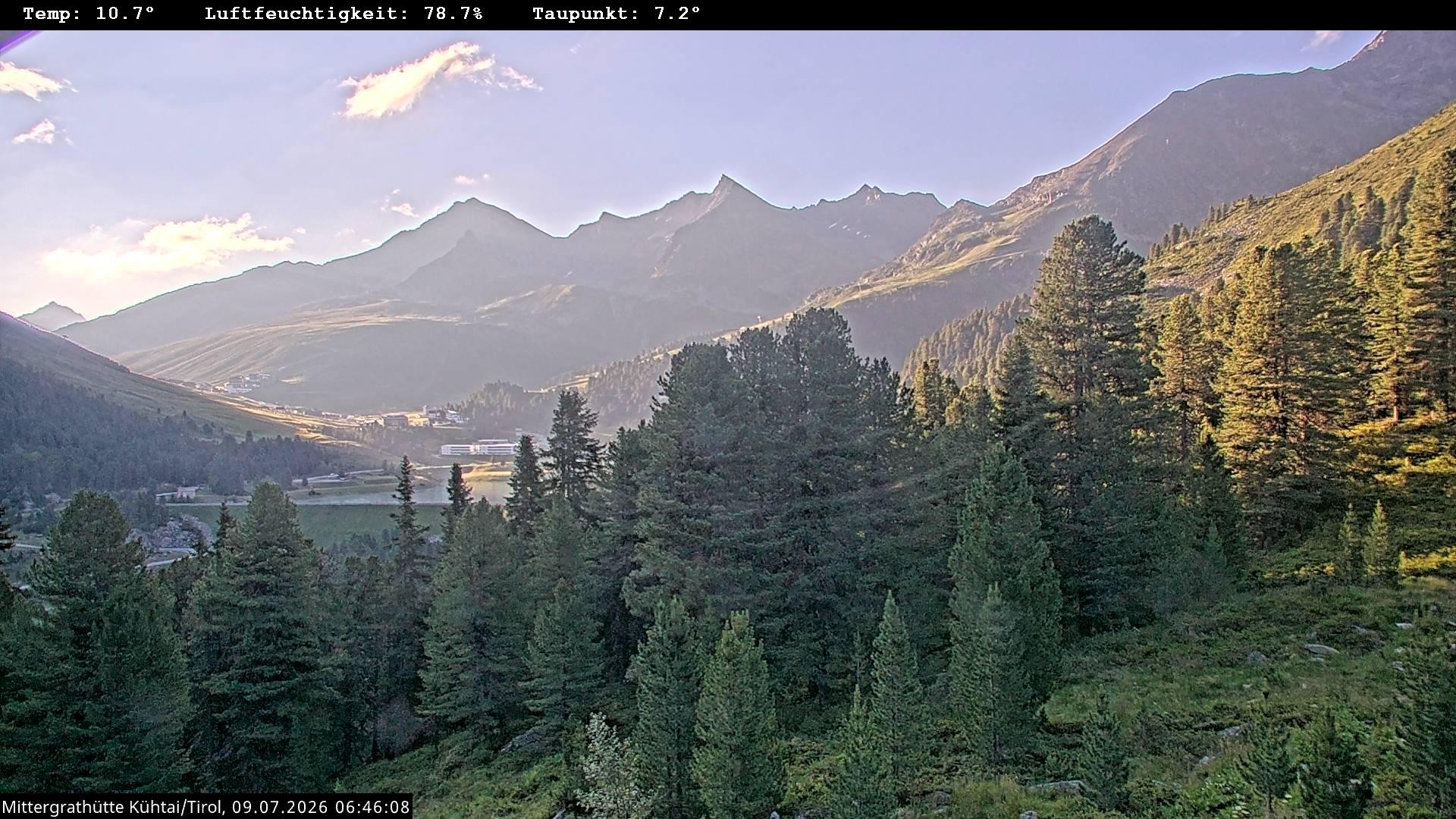 Archiv Foto Webcam Mittergrathütte in Tirol