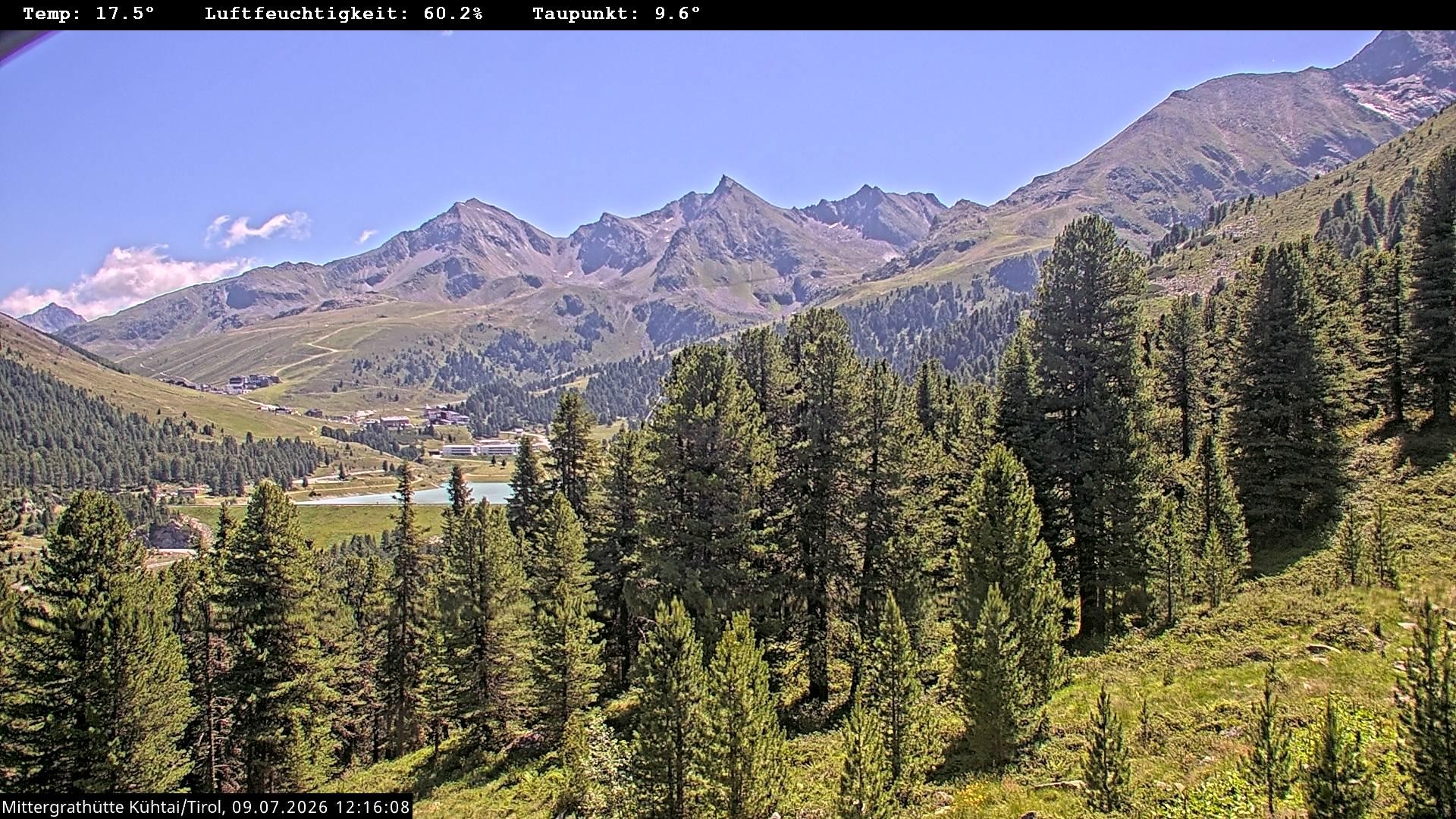Archiv Foto Webcam Mittergrathütte in Tirol