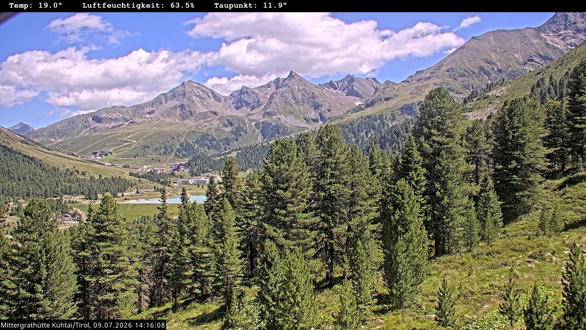 Archiv Foto Webcam Mittergrathütte in Tirol