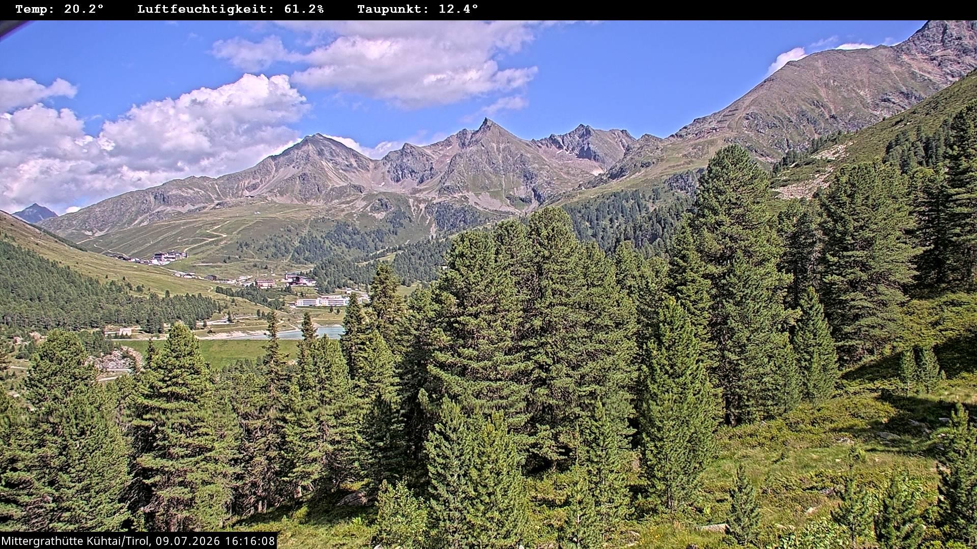 Archiv Foto Webcam Mittergrathütte in Tirol