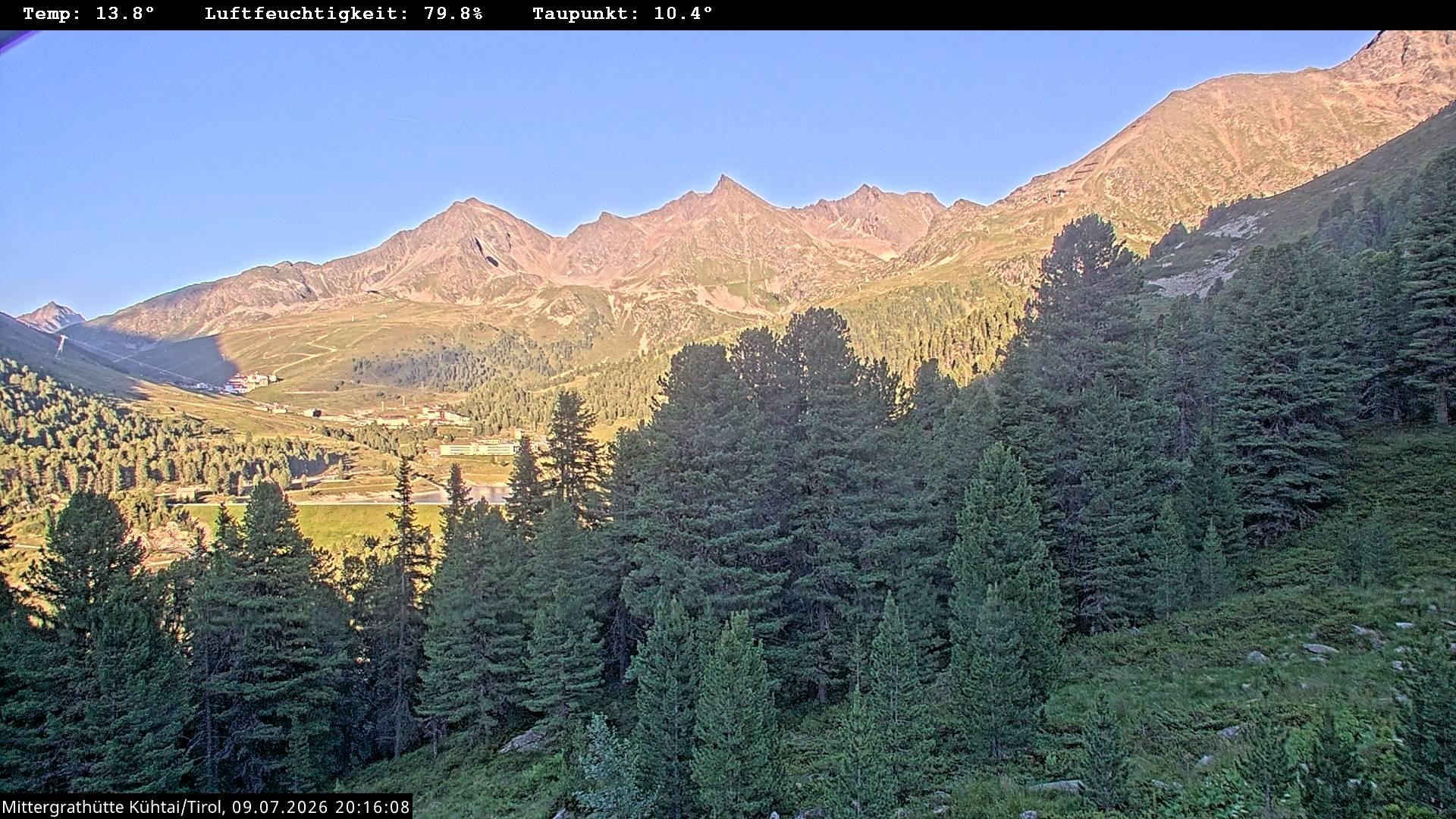 Archiv Foto Webcam Mittergrathütte in Tirol