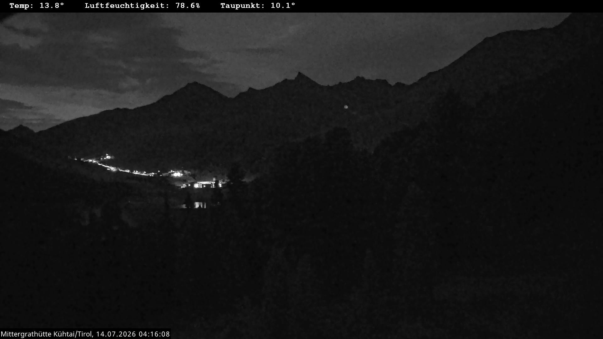 Archiv Foto Webcam Mittergrathütte in Tirol