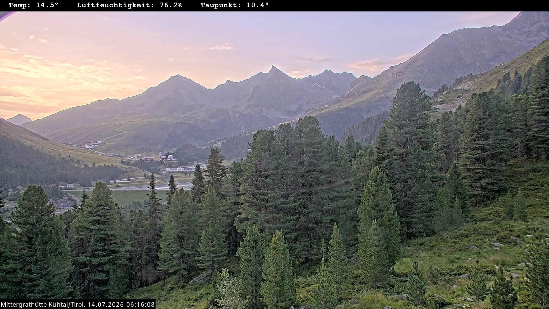 Archiv Foto Webcam Mittergrathütte in Tirol