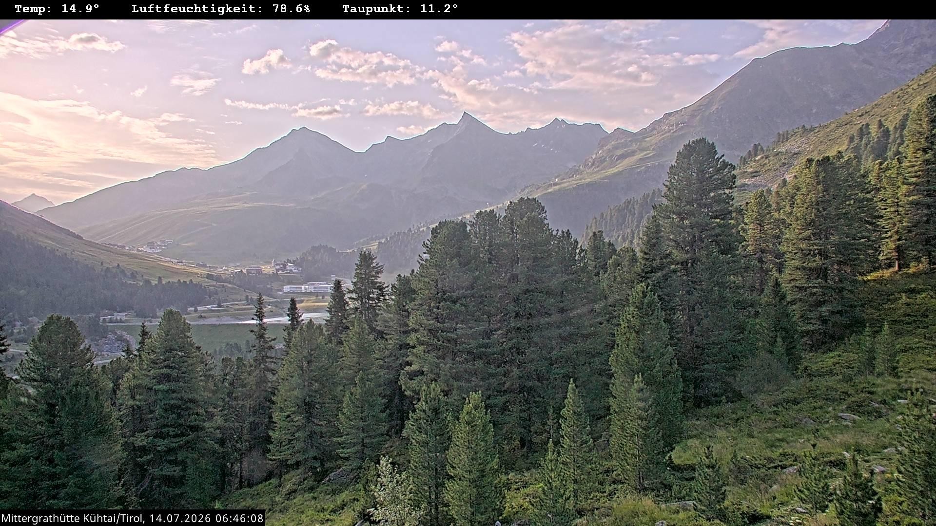 Archiv Foto Webcam Mittergrathütte in Tirol