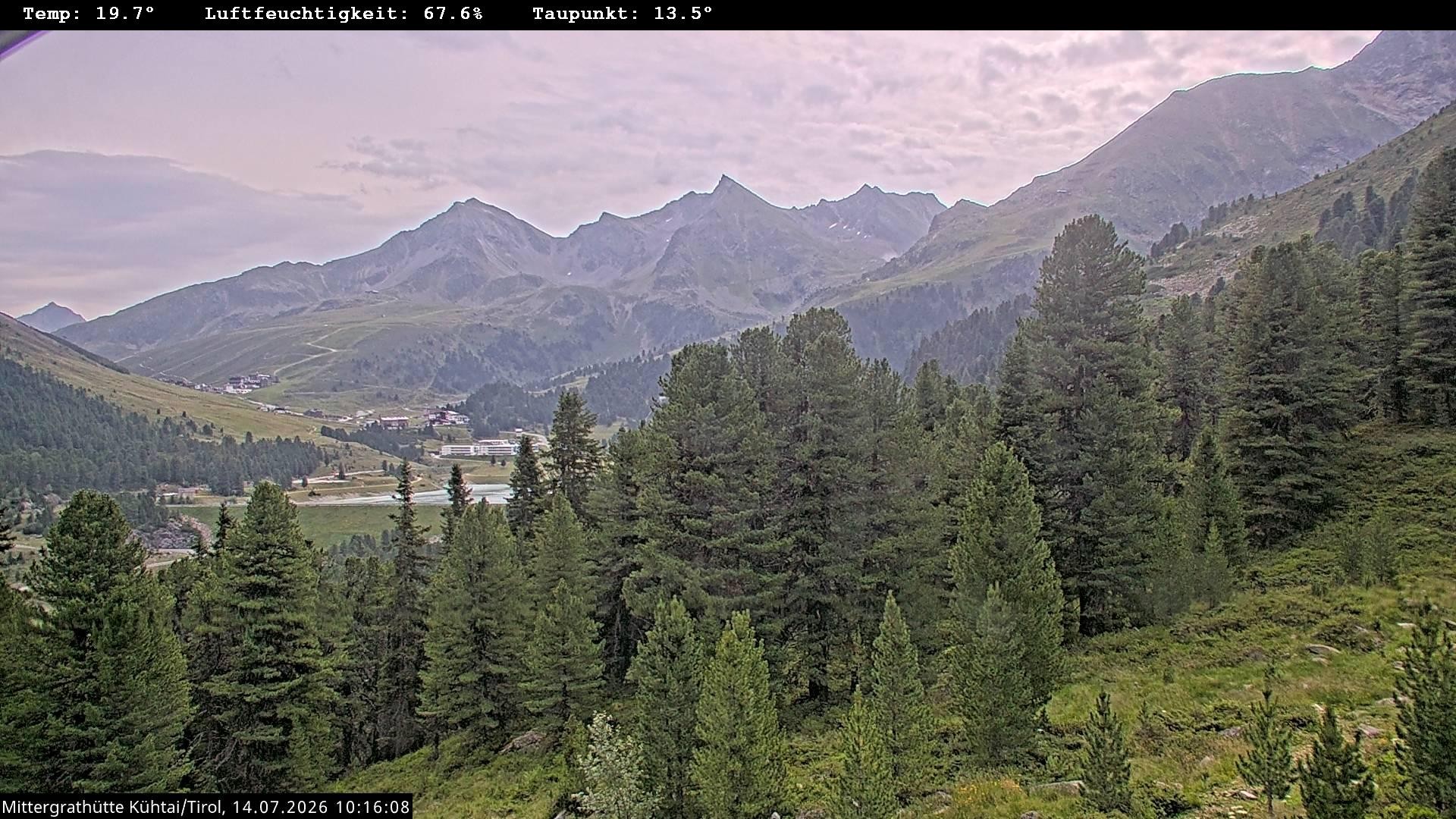 Archiv Foto Webcam Mittergrathütte in Tirol