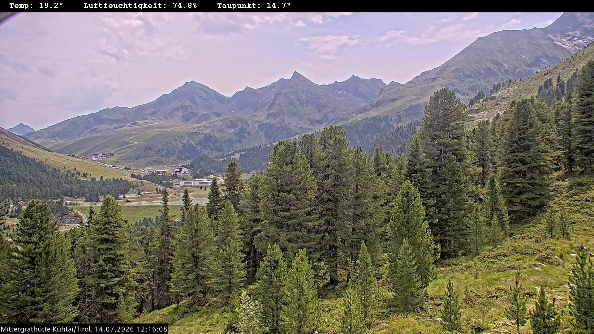 Archiv Foto Webcam Mittergrathütte in Tirol