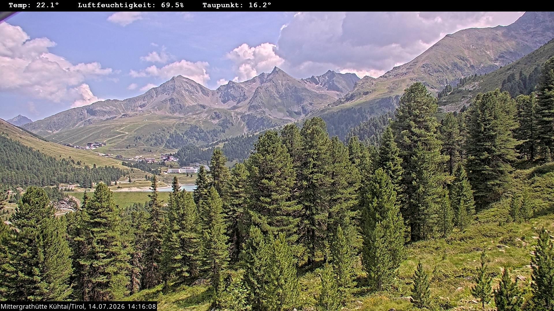 Archiv Foto Webcam Mittergrathütte in Tirol