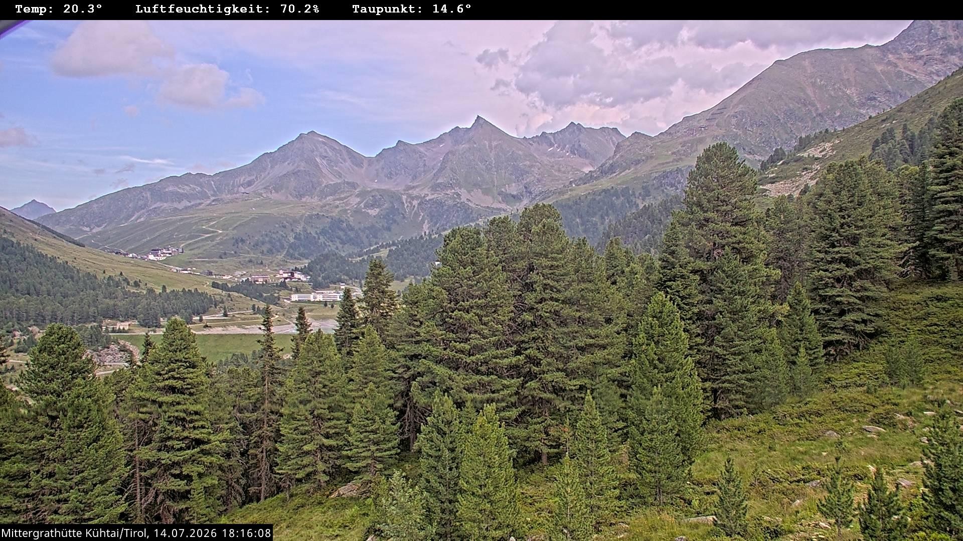 Archiv Foto Webcam Mittergrathütte in Tirol