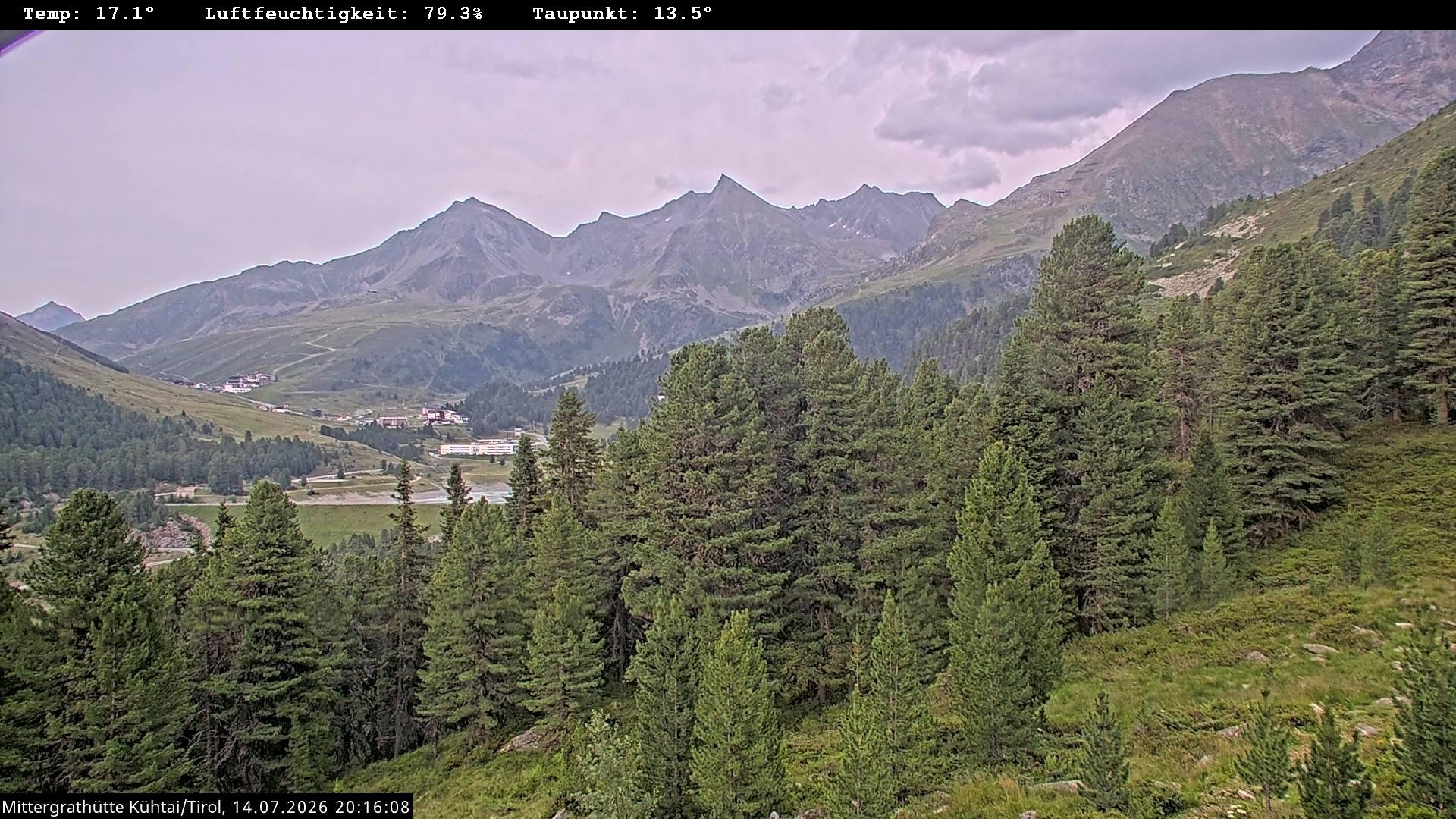 Archiv Foto Webcam Mittergrathütte in Tirol