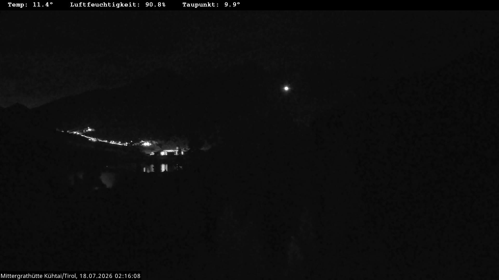 Archived image Webcam Mountain hut "Mittergrathütte", Tyrol