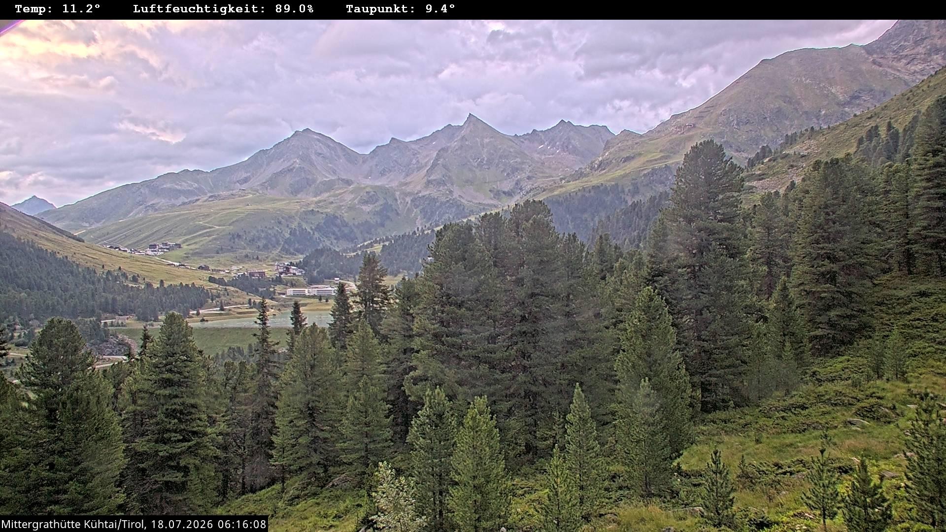Archived image Webcam Mountain hut "Mittergrathütte", Tyrol