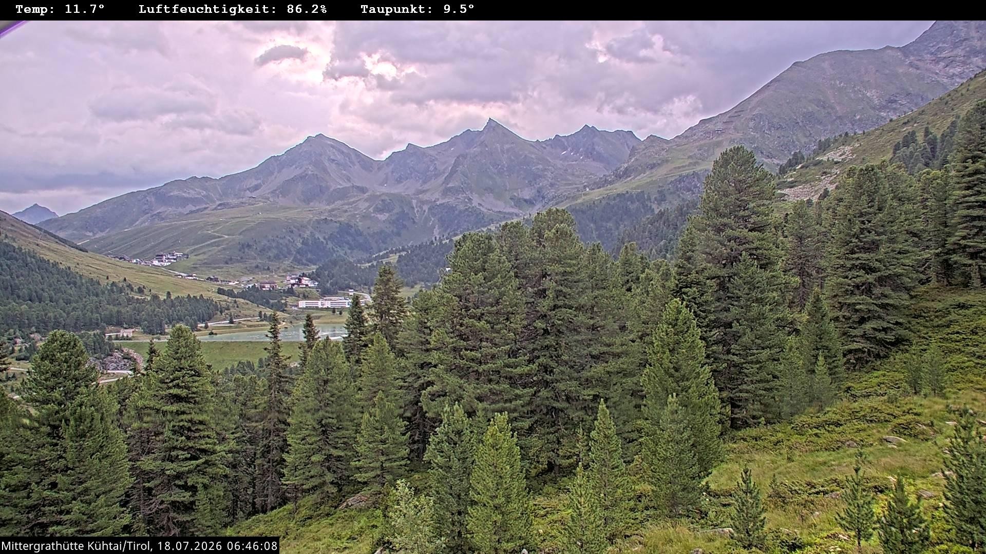 Archived image Webcam Mountain hut "Mittergrathütte", Tyrol