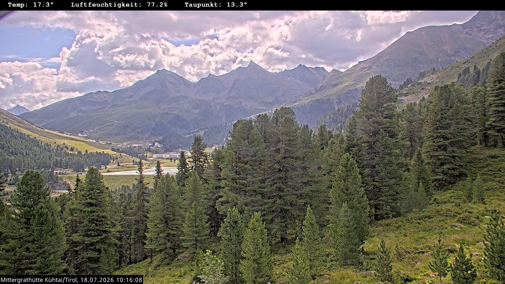 Archived image Webcam Mountain hut "Mittergrathütte", Tyrol