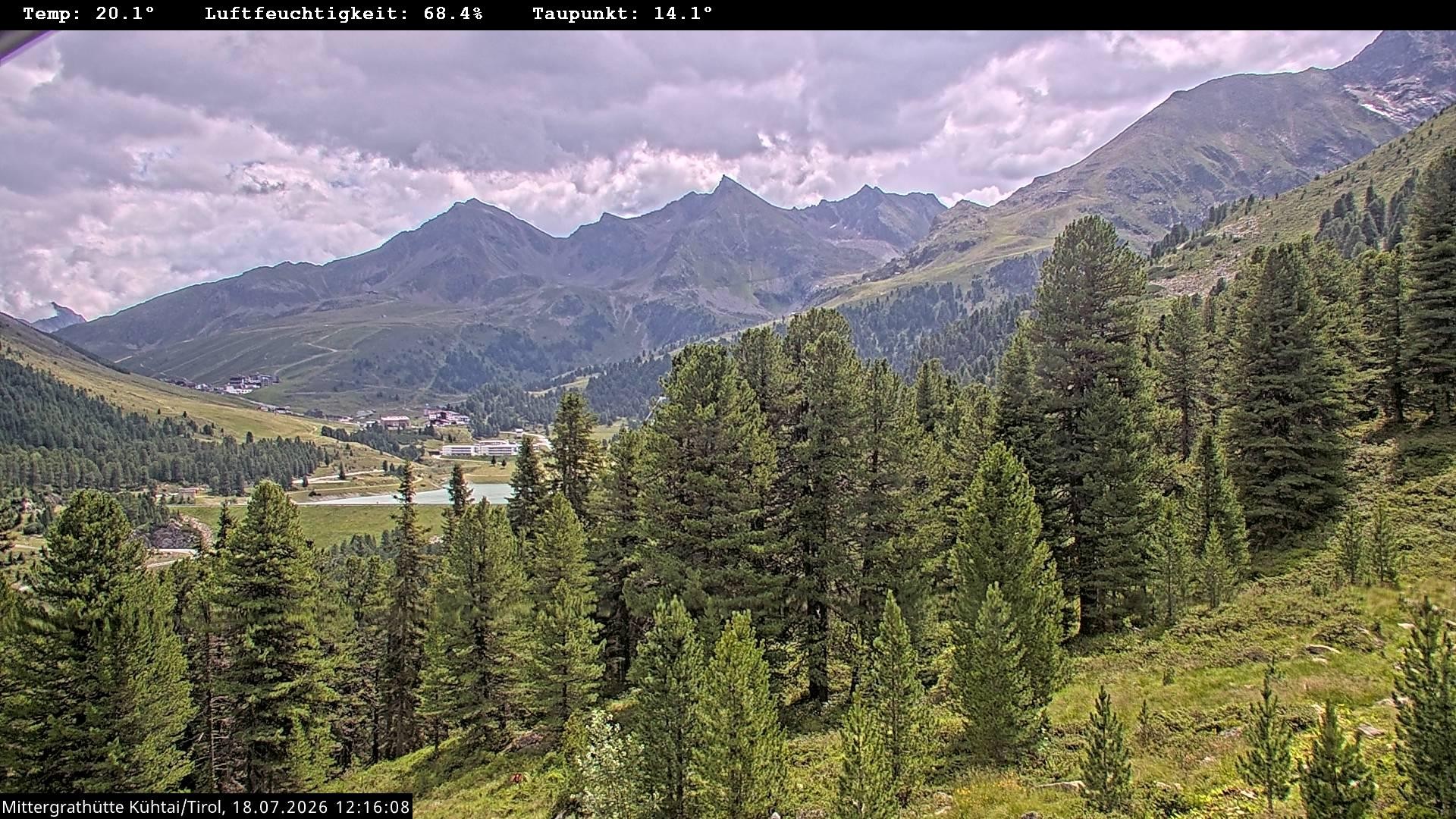 Archiv Foto Webcam Mittergrathütte in Tirol