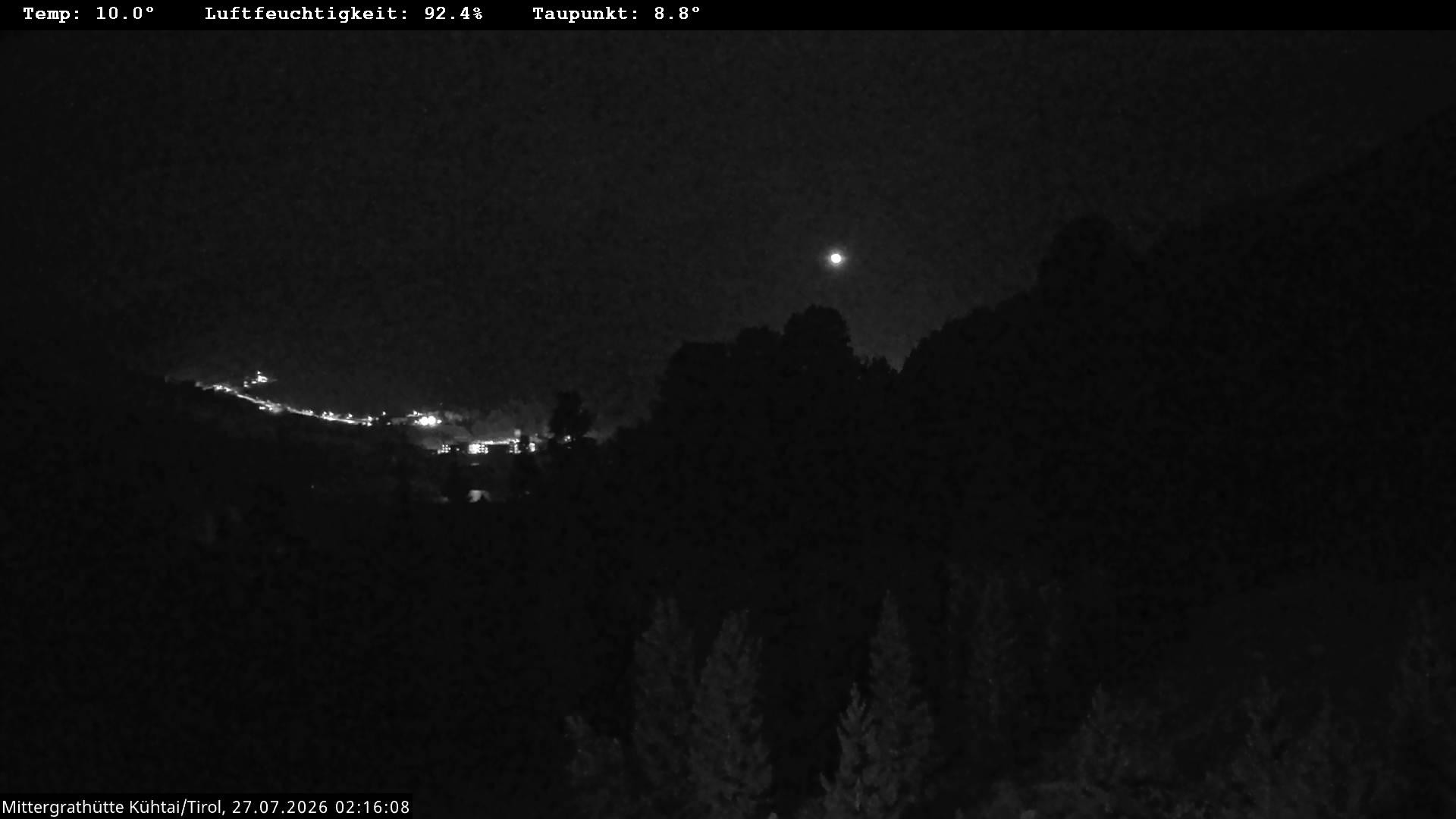 Archiv Foto Webcam Mittergrathütte in Tirol