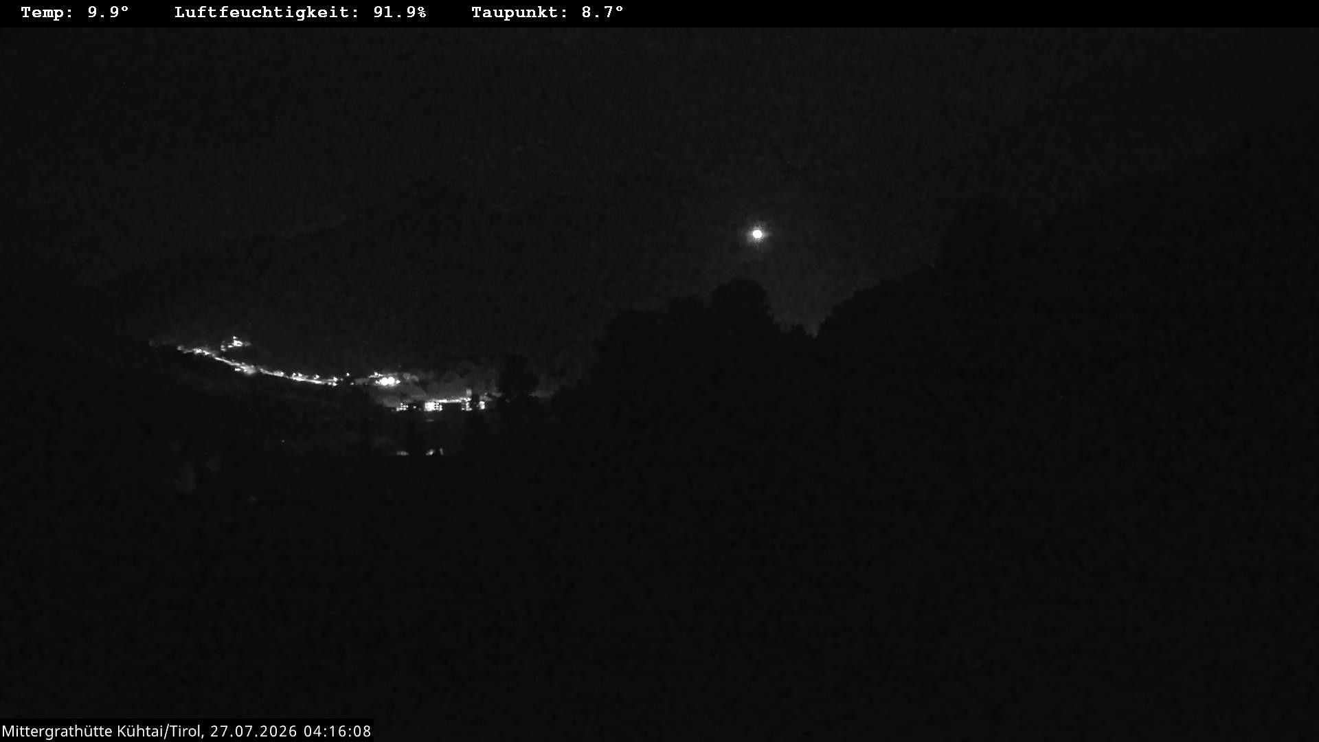 Archiv Foto Webcam Mittergrathütte in Tirol