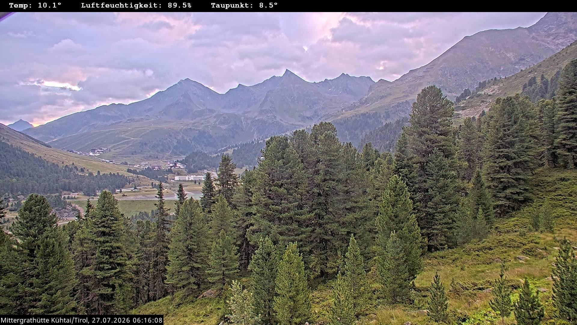 Archiv Foto Webcam Mittergrathütte in Tirol