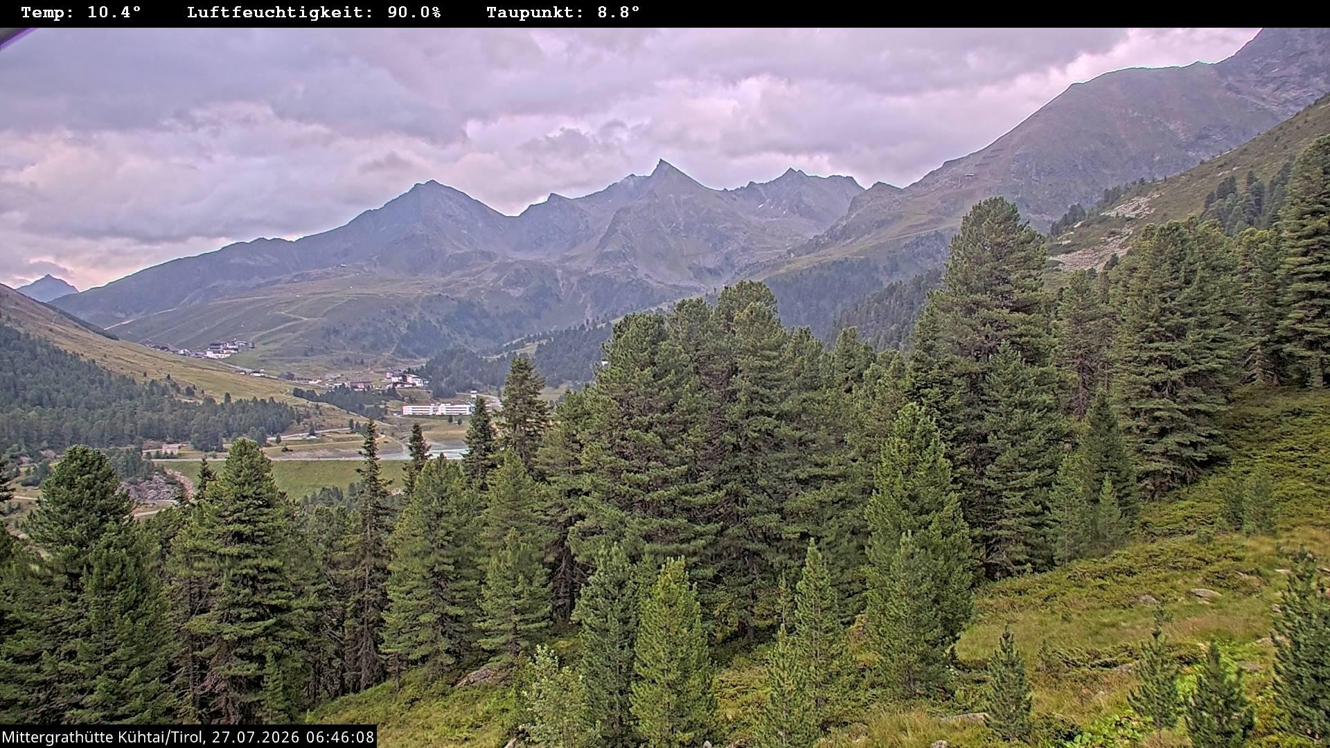 Archiv Foto Webcam Mittergrathütte in Tirol