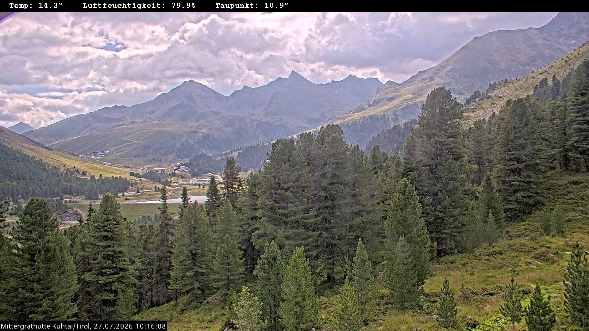 Archived image Webcam Mountain hut "Mittergrathütte", Tyrol