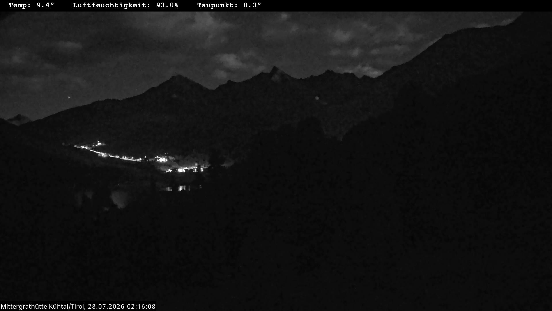 Archiv Foto Webcam Mittergrathütte in Tirol