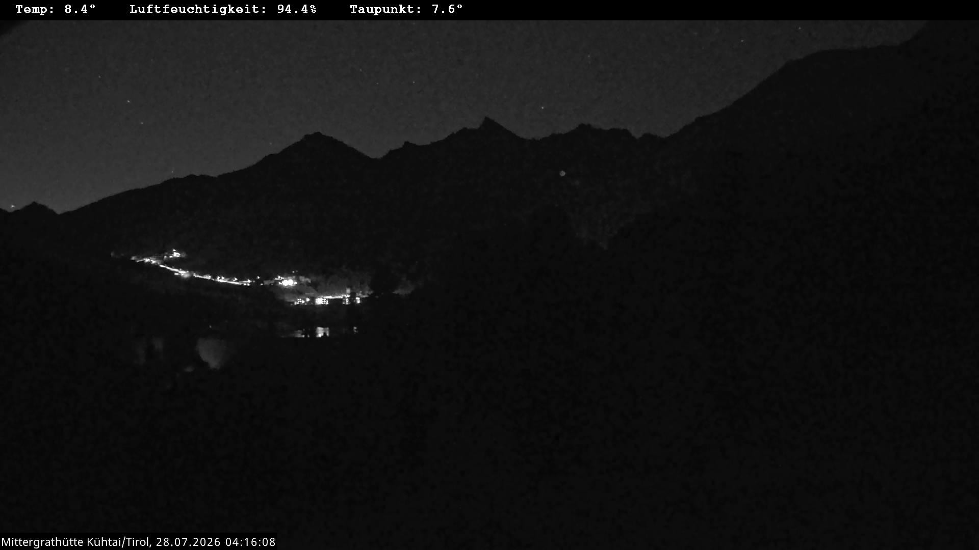 Archiv Foto Webcam Mittergrathütte in Tirol