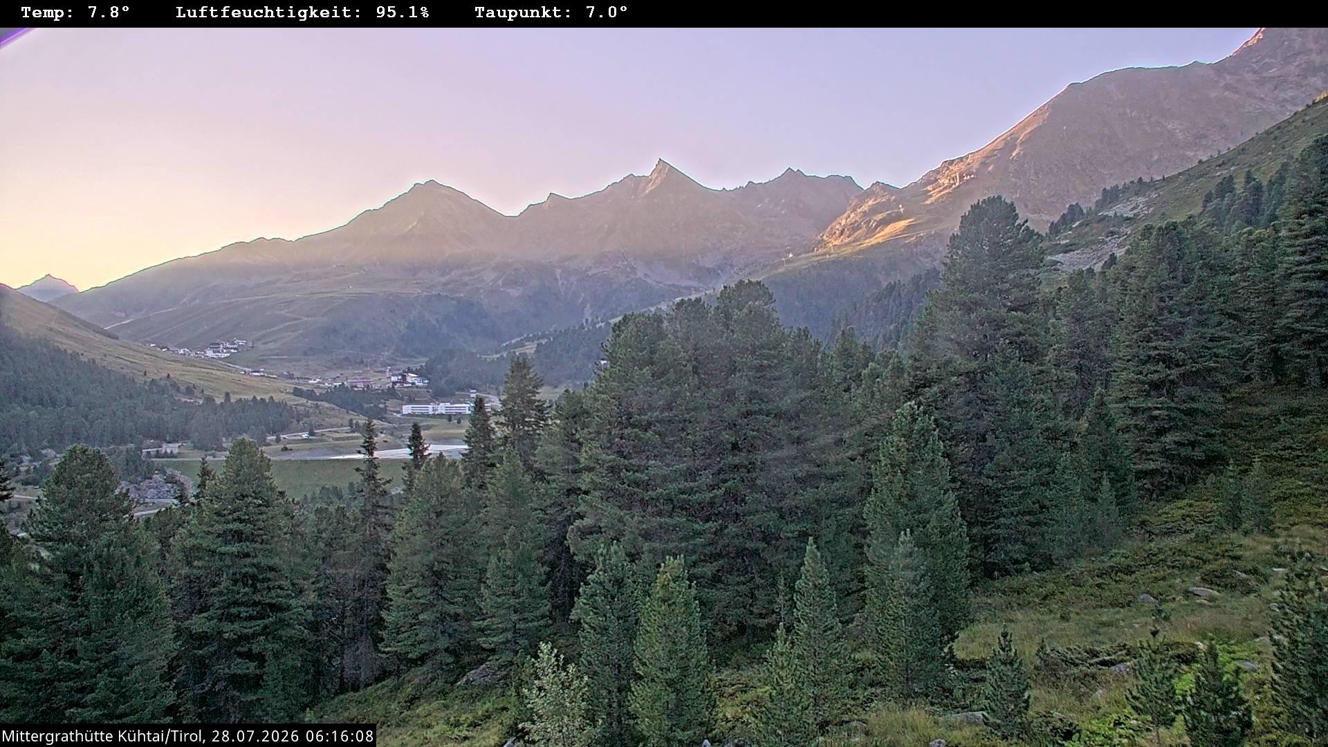 Archiv Foto Webcam Mittergrathütte in Tirol