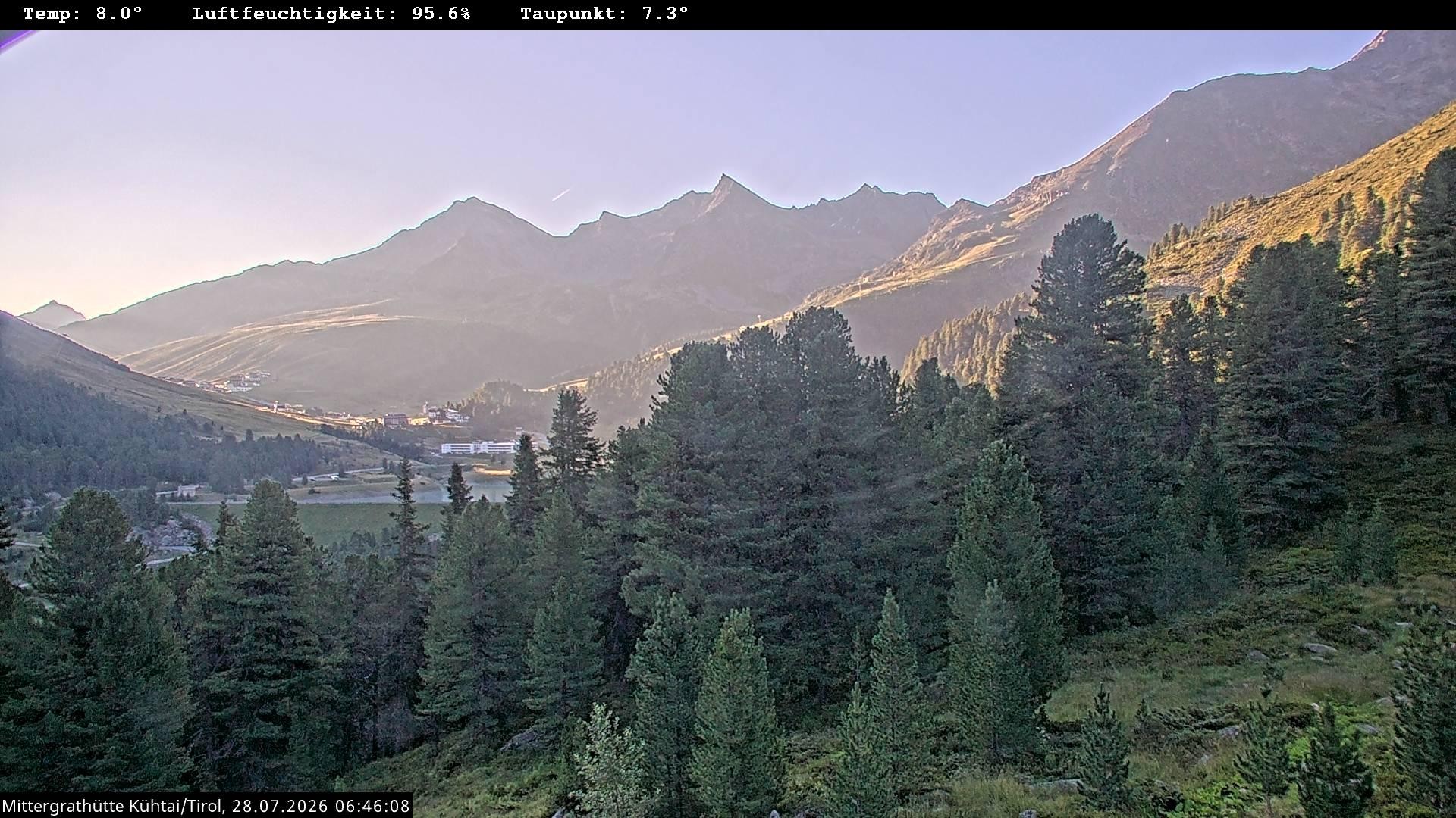 Archiv Foto Webcam Mittergrathütte in Tirol