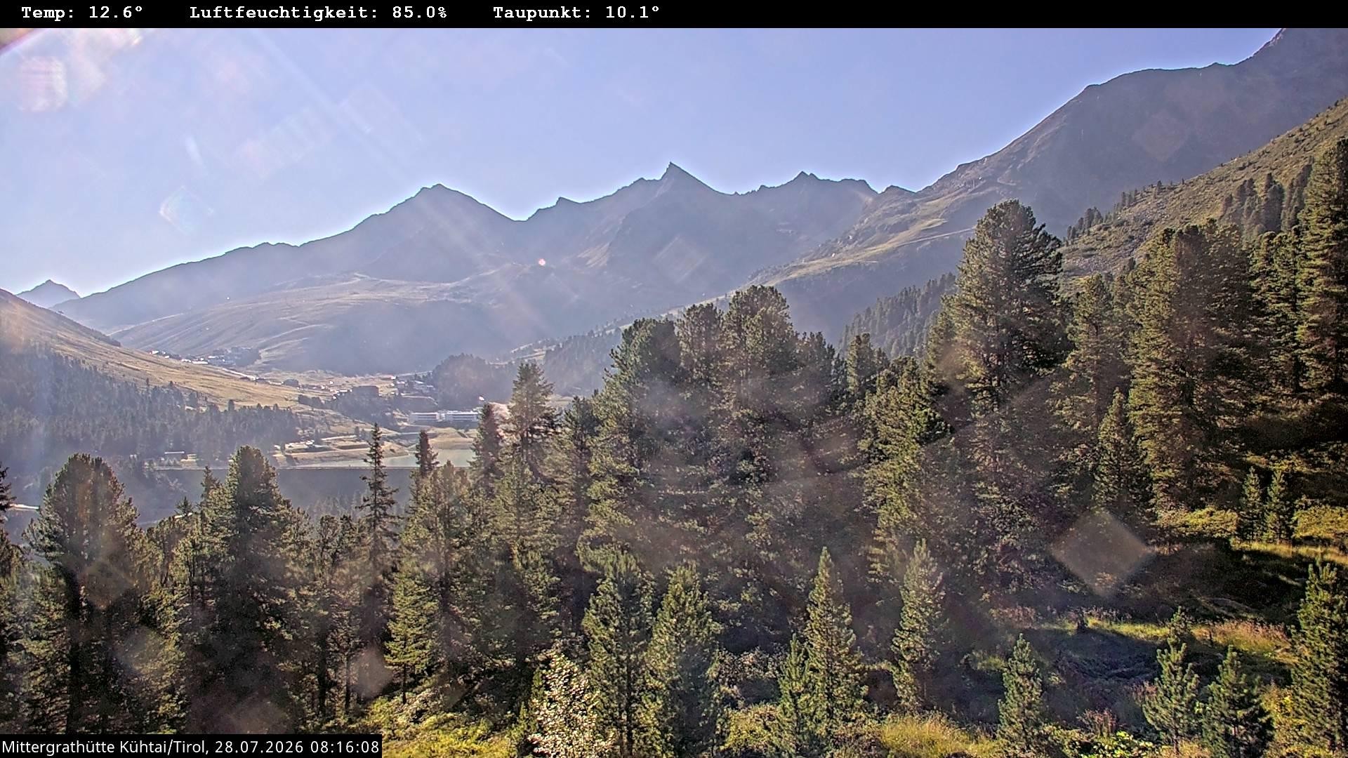 Archiv Foto Webcam Mittergrathütte in Tirol
