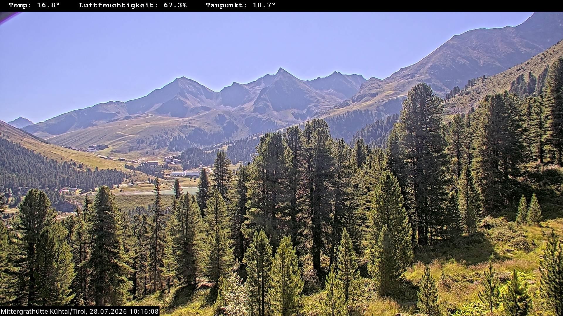 Archiv Foto Webcam Mittergrathütte in Tirol