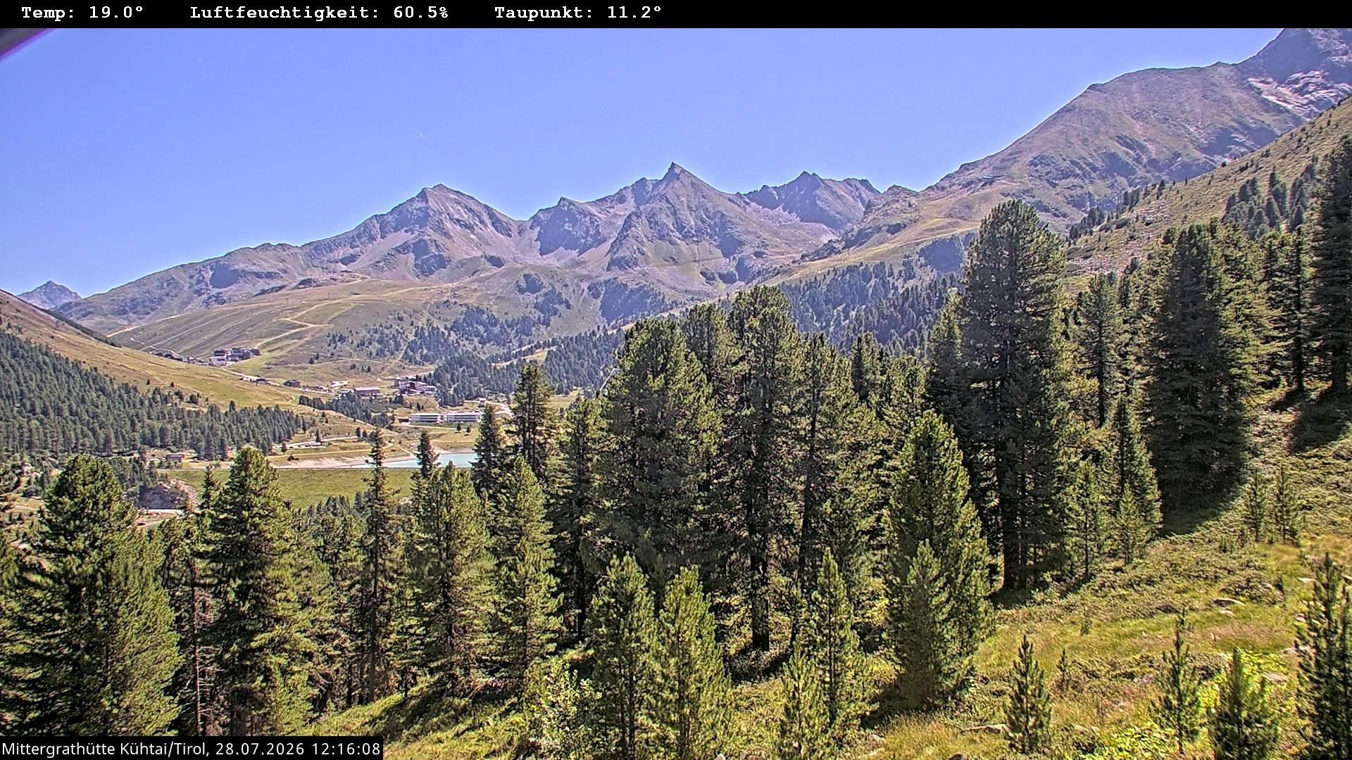 Archiv Foto Webcam Mittergrathütte in Tirol