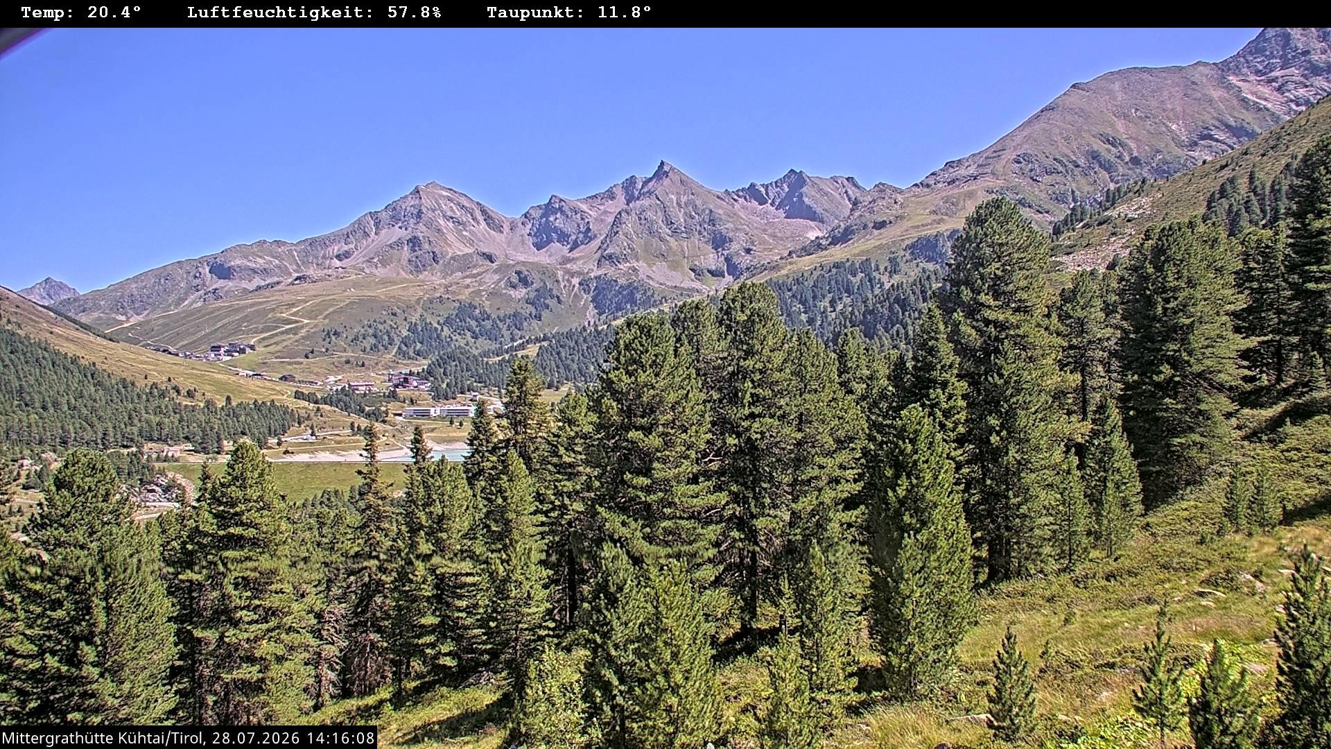 Archiv Foto Webcam Mittergrathütte in Tirol