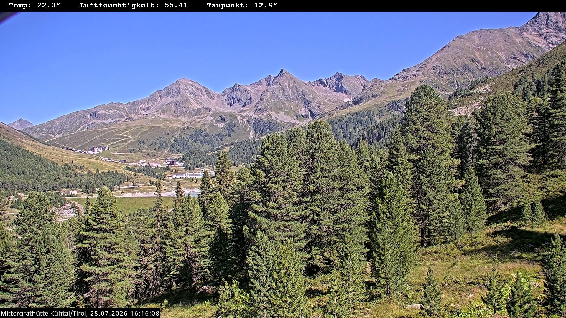Archiv Foto Webcam Mittergrathütte in Tirol