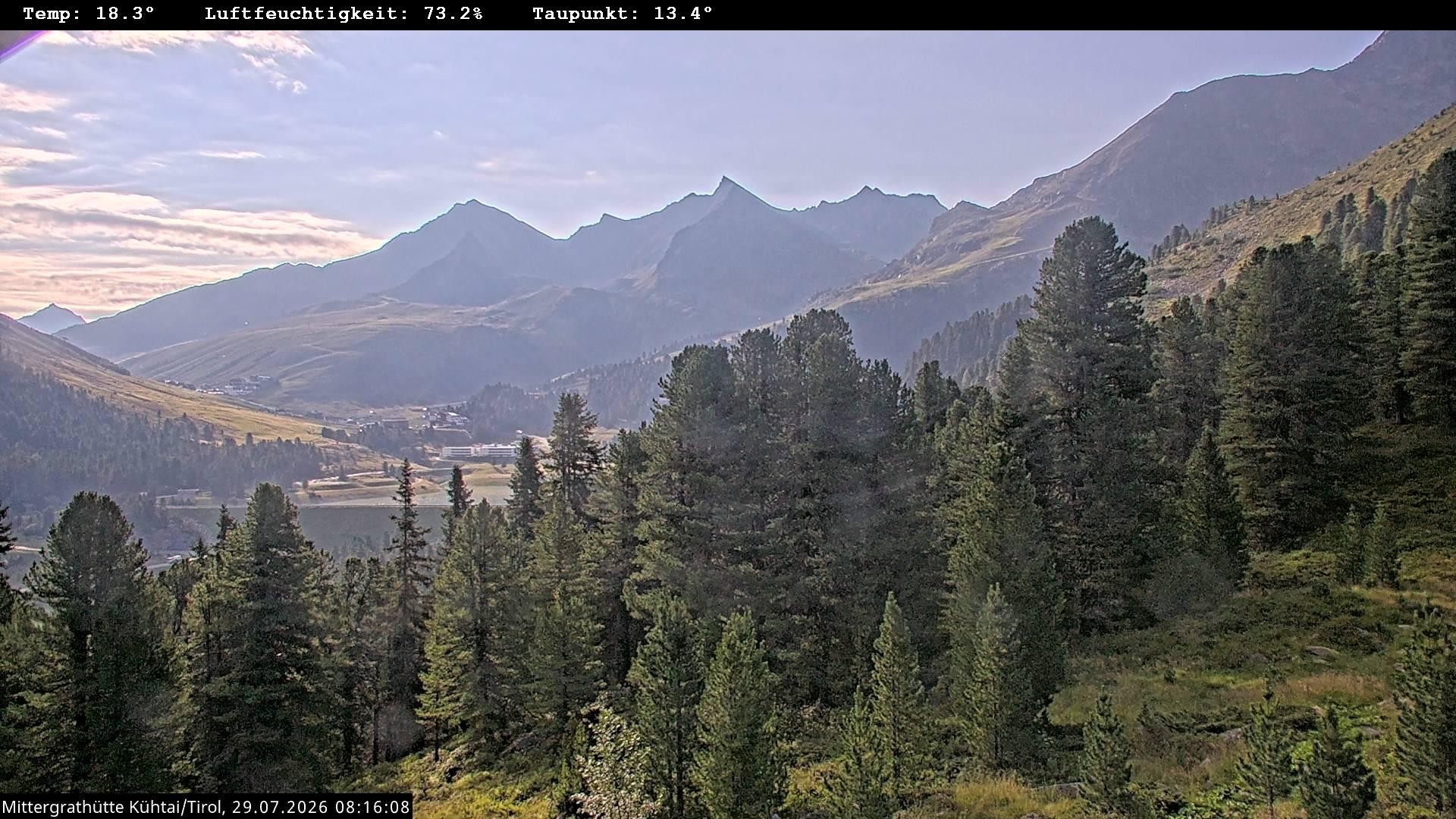 Archiv Foto Webcam Mittergrathütte in Tirol