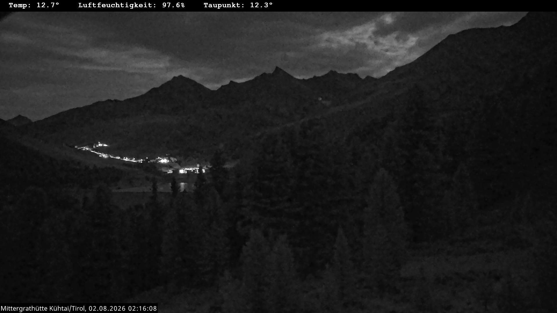 Archiv Foto Webcam Mittergrathütte in Tirol