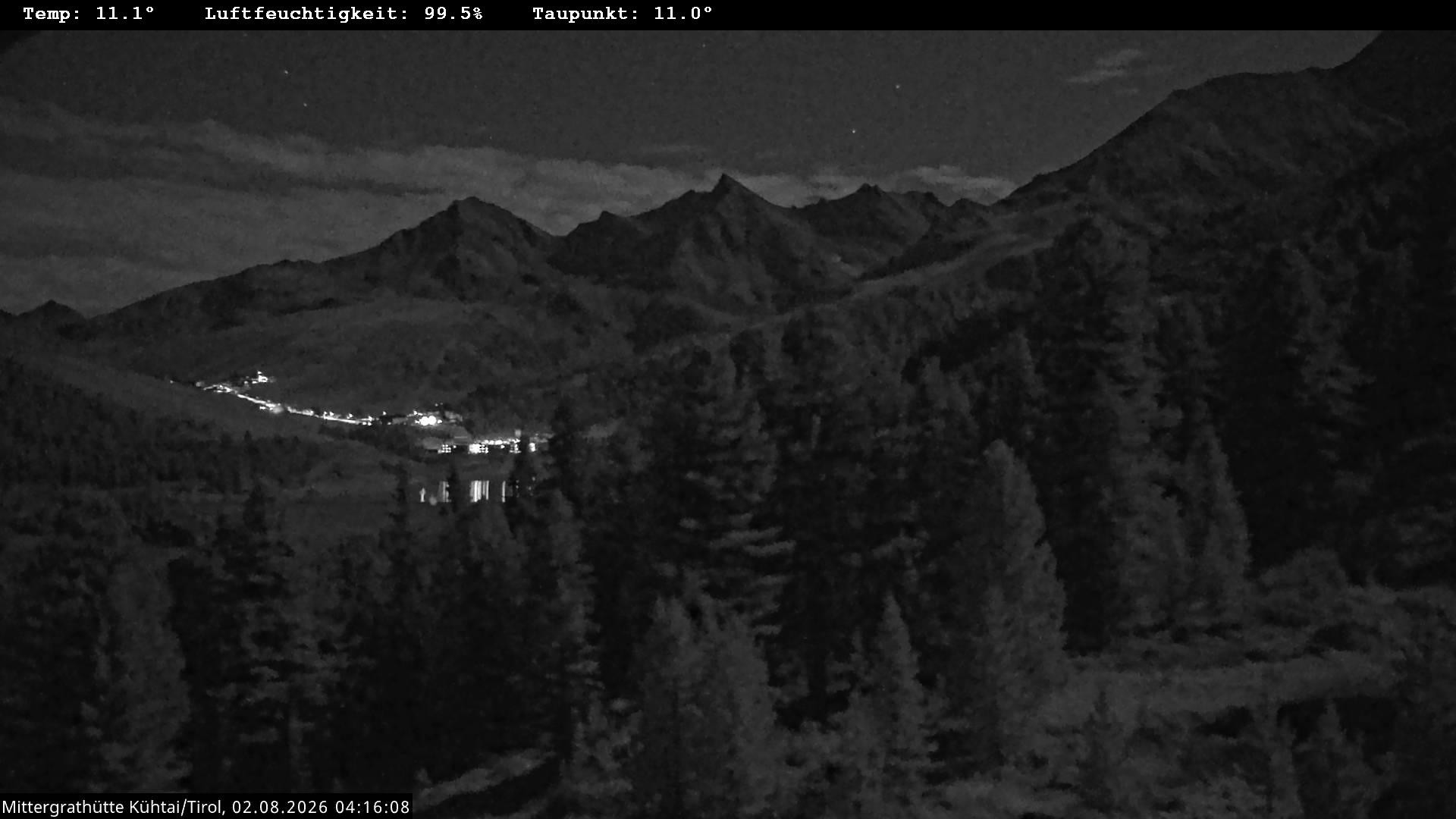Archiv Foto Webcam Mittergrathütte in Tirol