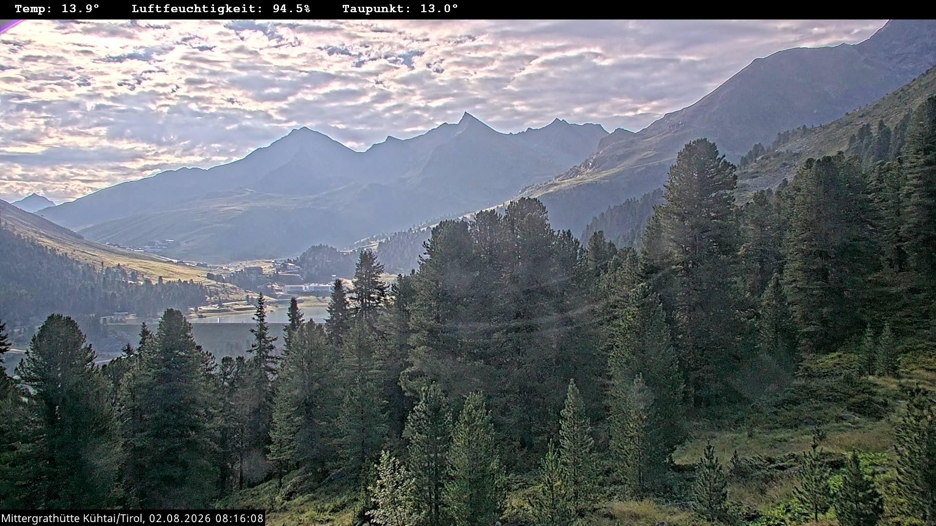 Archiv Foto Webcam Mittergrathütte in Tirol