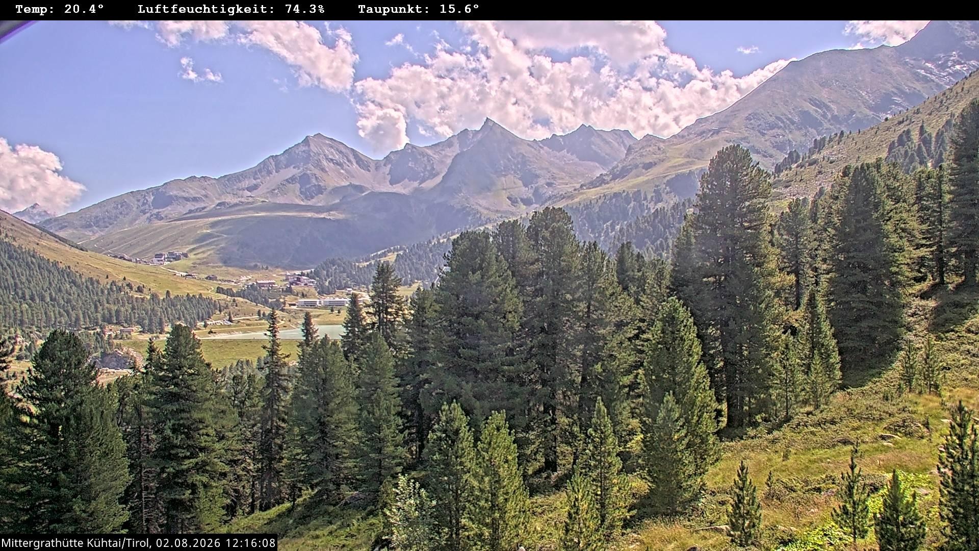 Archiv Foto Webcam Mittergrathütte in Tirol