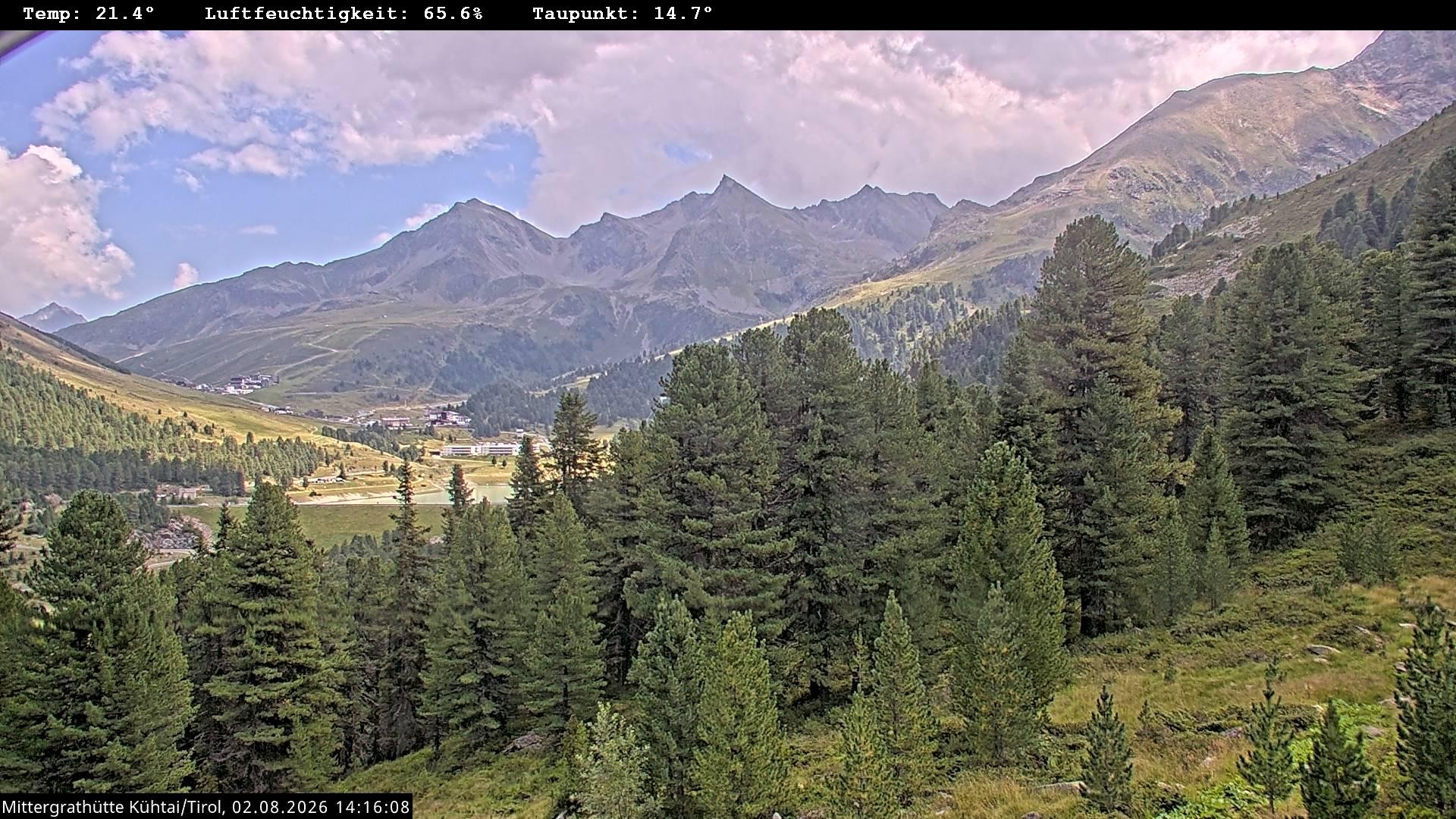 Archiv Foto Webcam Mittergrathütte in Tirol