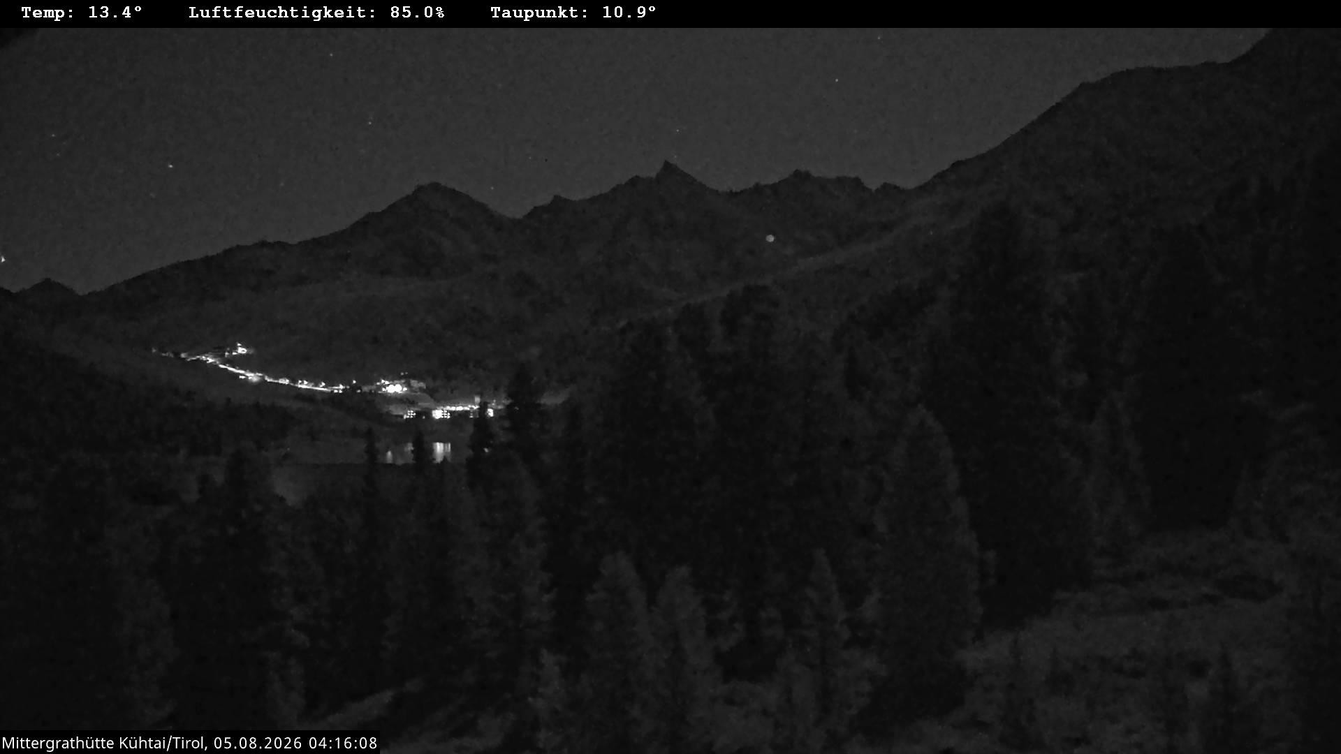 Archiv Foto Webcam Mittergrathütte in Tirol