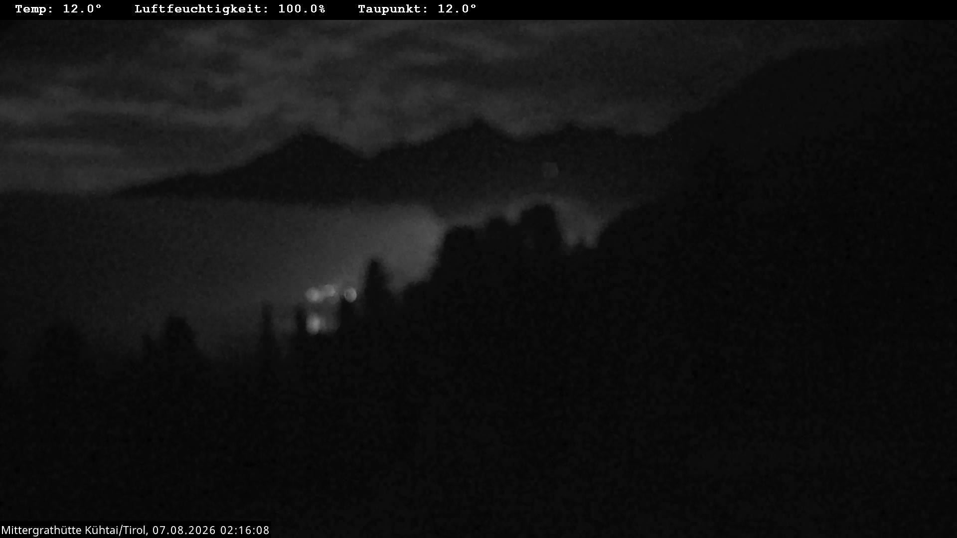 Archiv Foto Webcam Mittergrathütte in Tirol