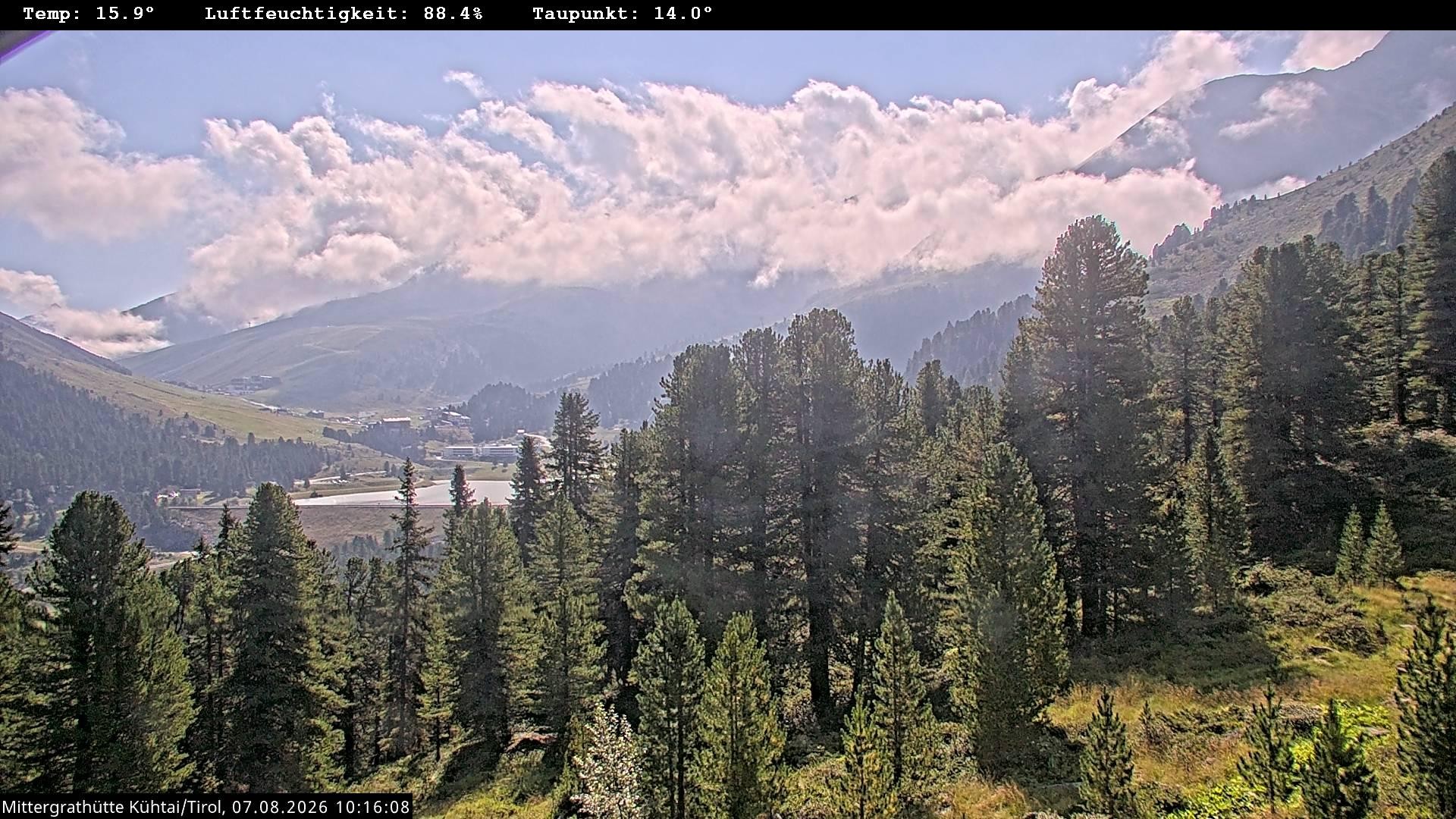 Archiv Foto Webcam Mittergrathütte in Tirol