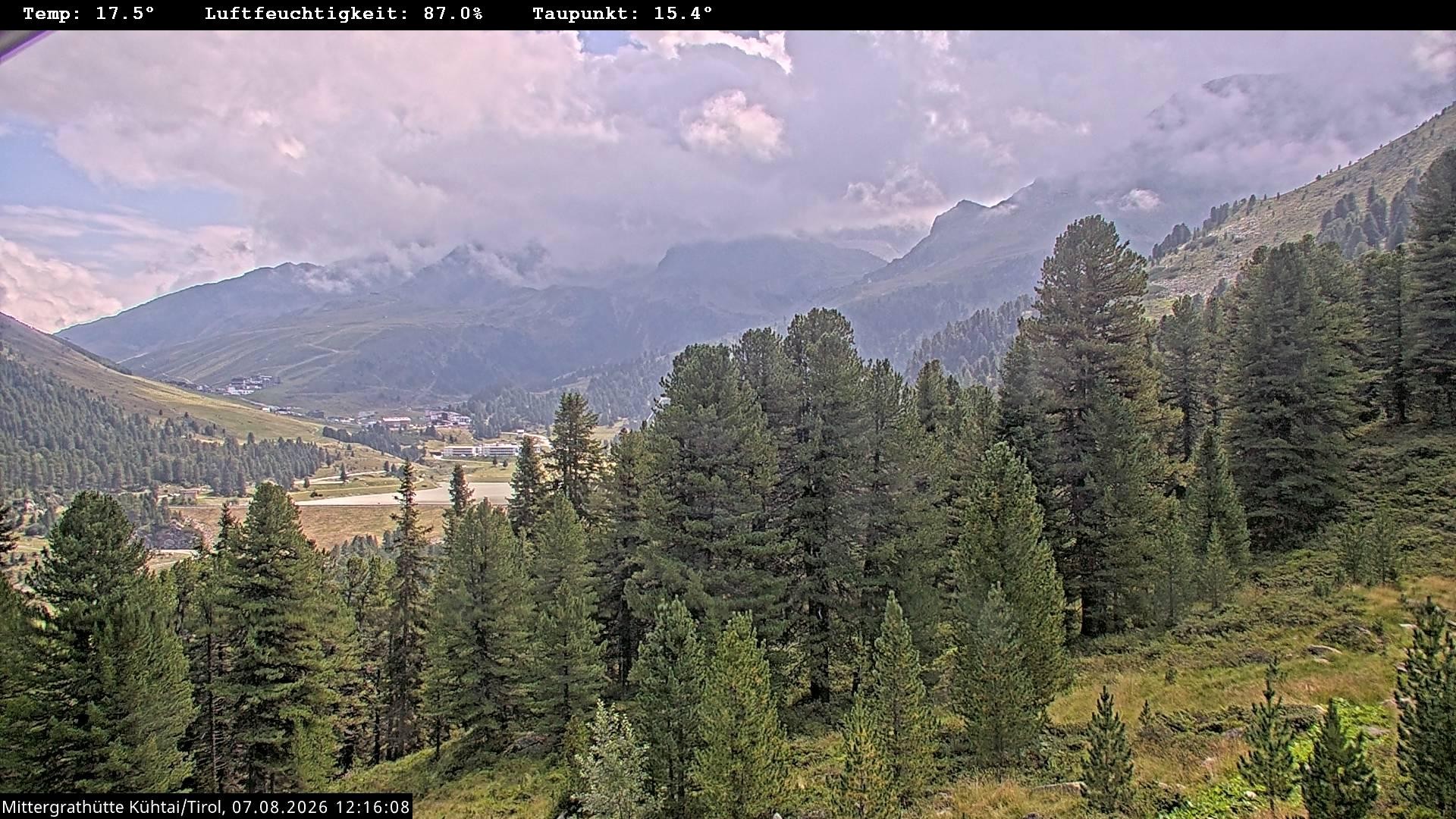 Archiv Foto Webcam Mittergrathütte in Tirol